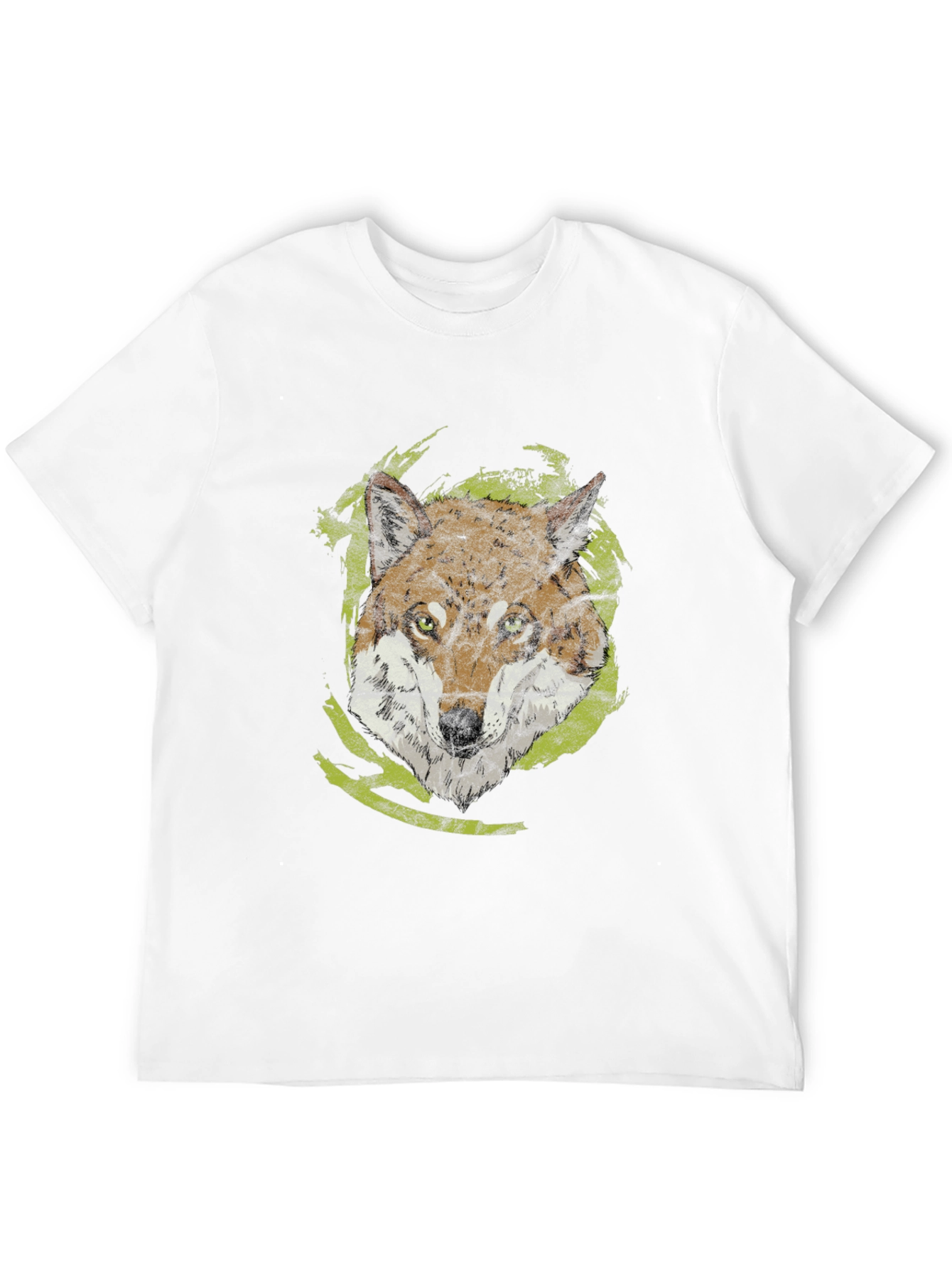 Black Wolf Graphic Tee - Black Cotton Casual Shirt view 12