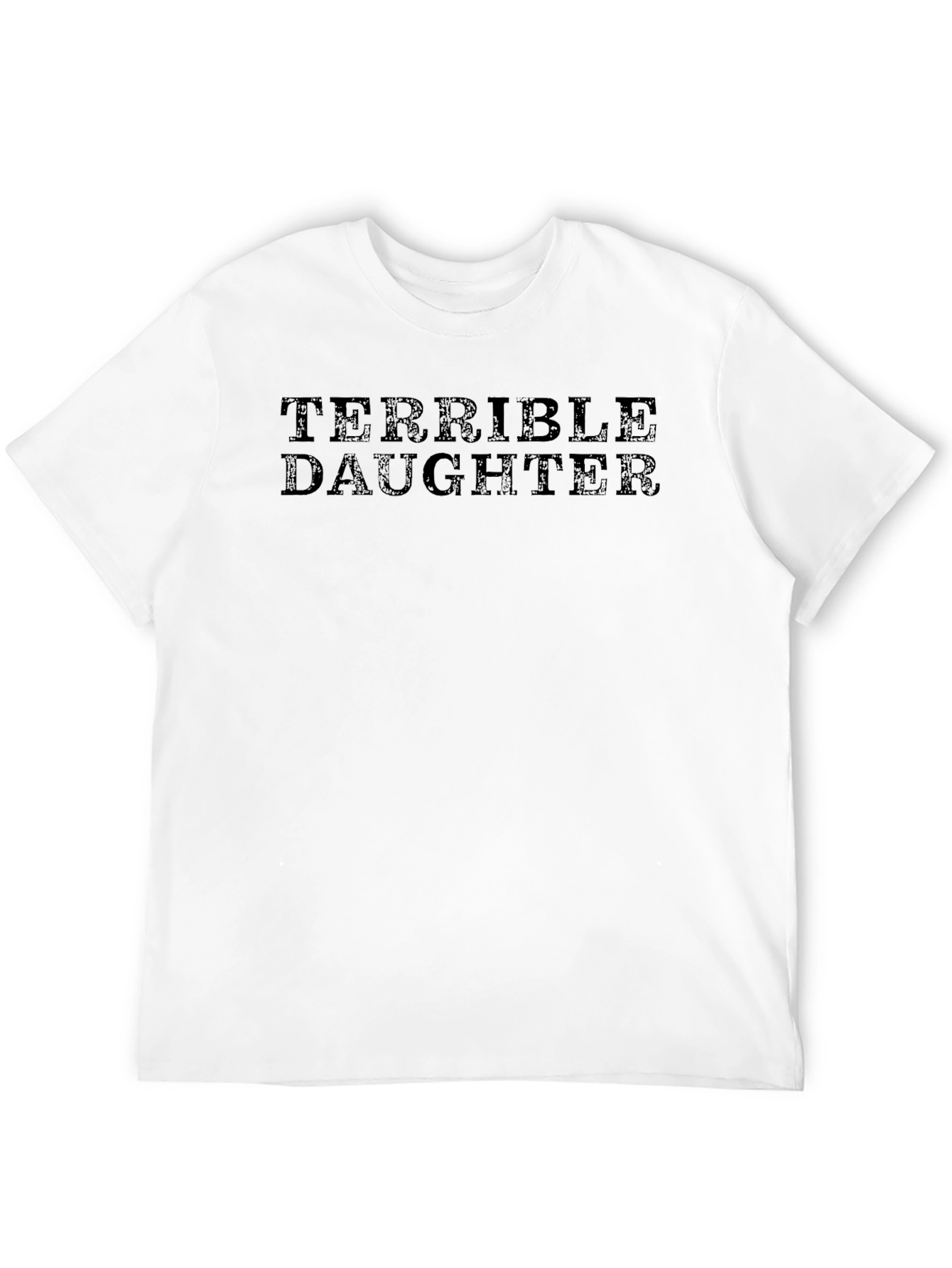 Black Terrible Daughter Black Graphic T-Shirt view 12