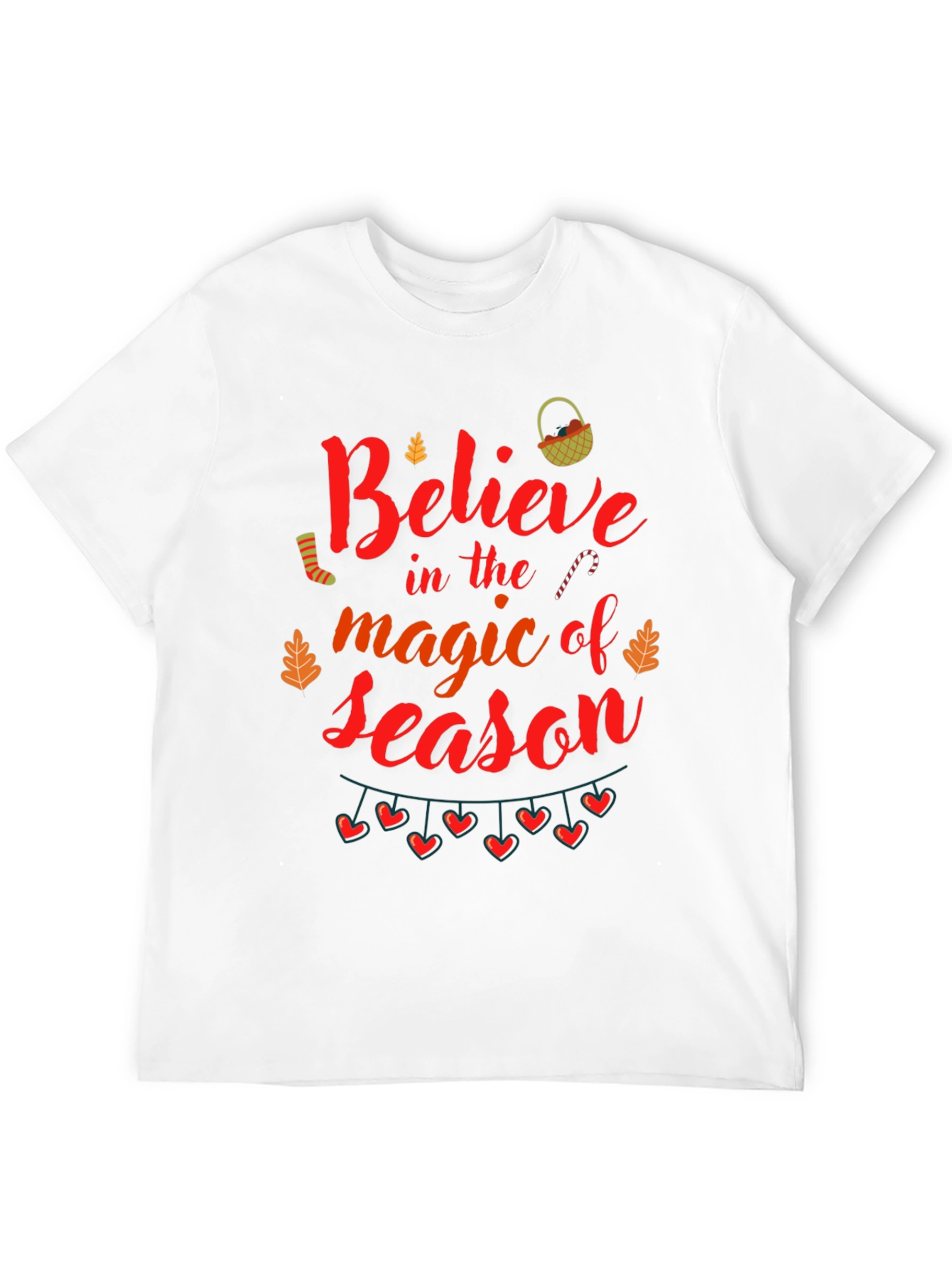 Black Believe Magic Season T-Shirt - Holiday Festive Tee view 12