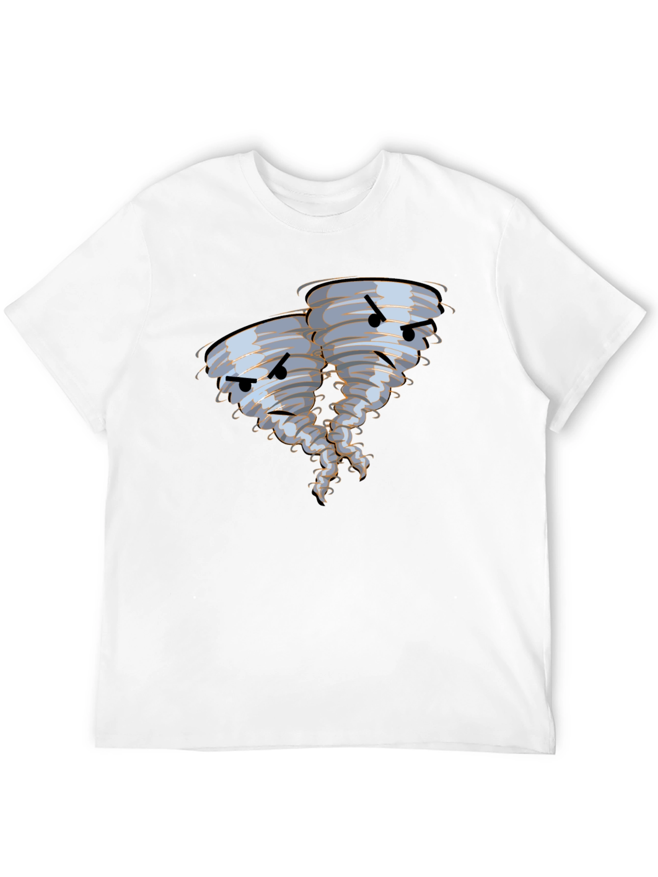 Black Angry Twin Tornado Graphic T-Shirt view 12