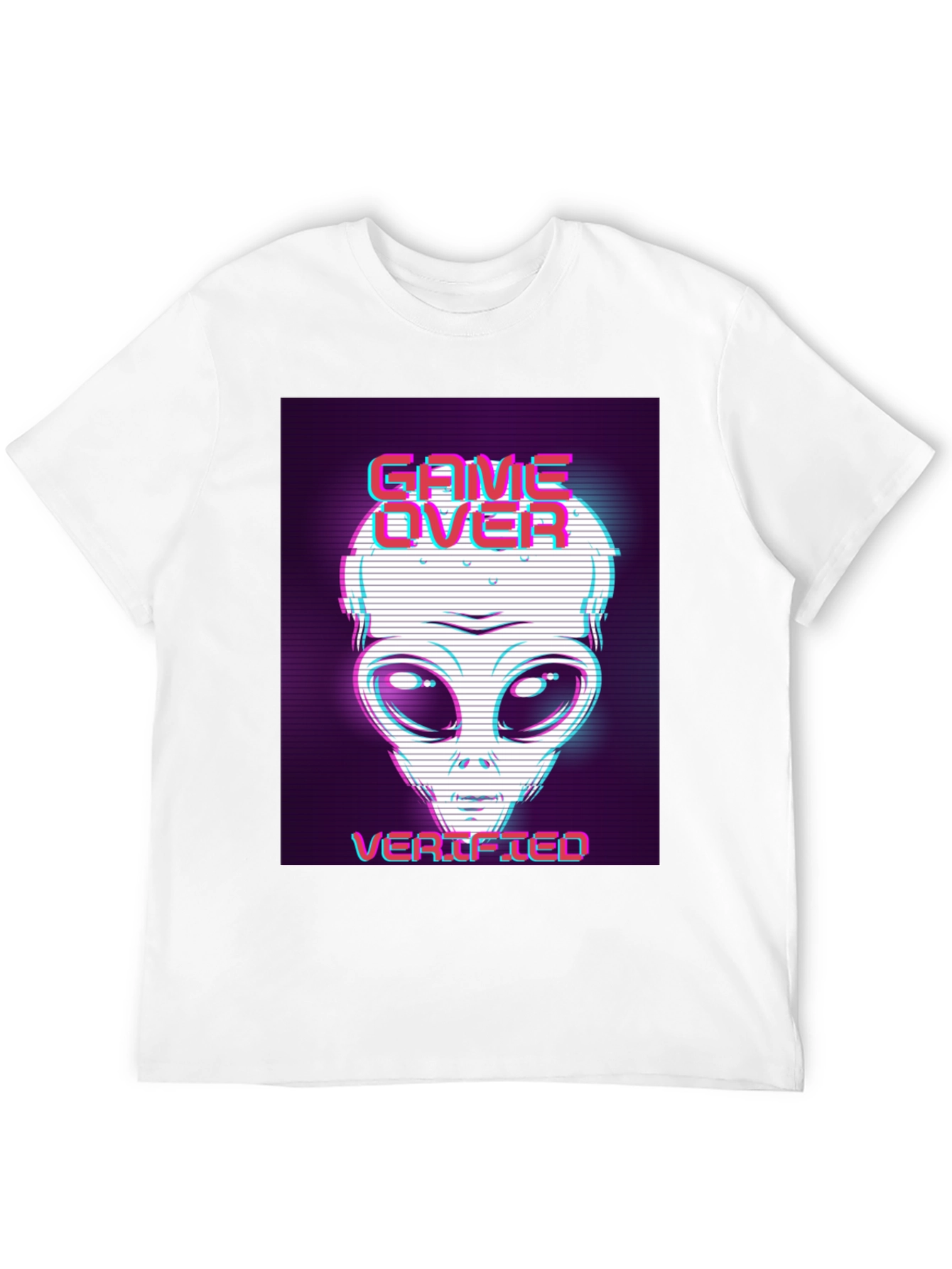 Black Game Over Alien Verified Black Graphic Tee view 12
