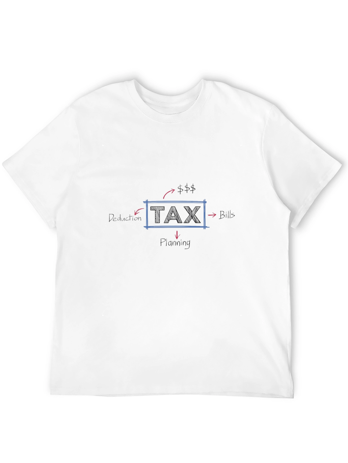 Black Tax Flowchart Black T-Shirt view 12