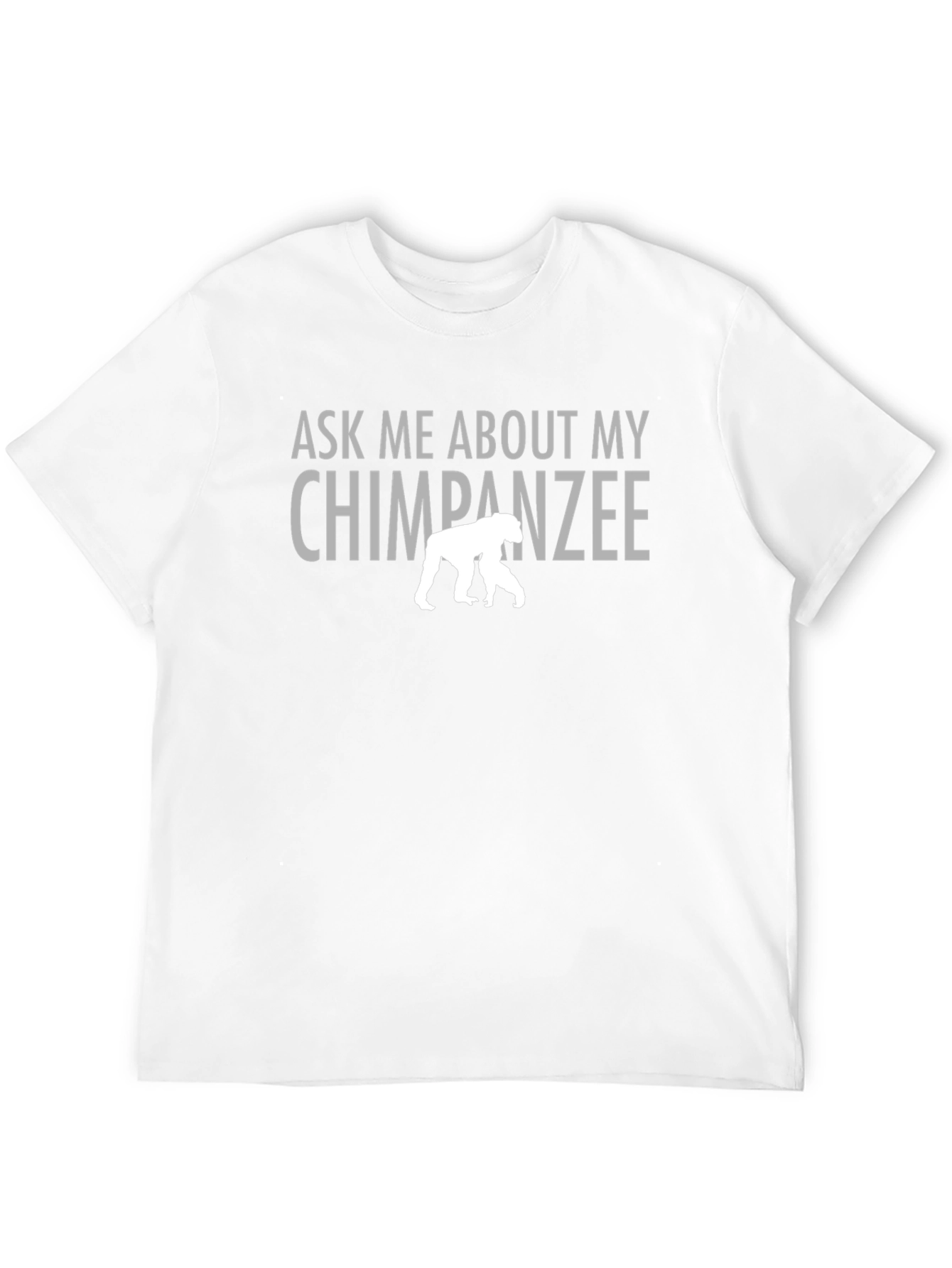 Black Ask Me About My Chimpanzee Graphic Tee - Black view 12