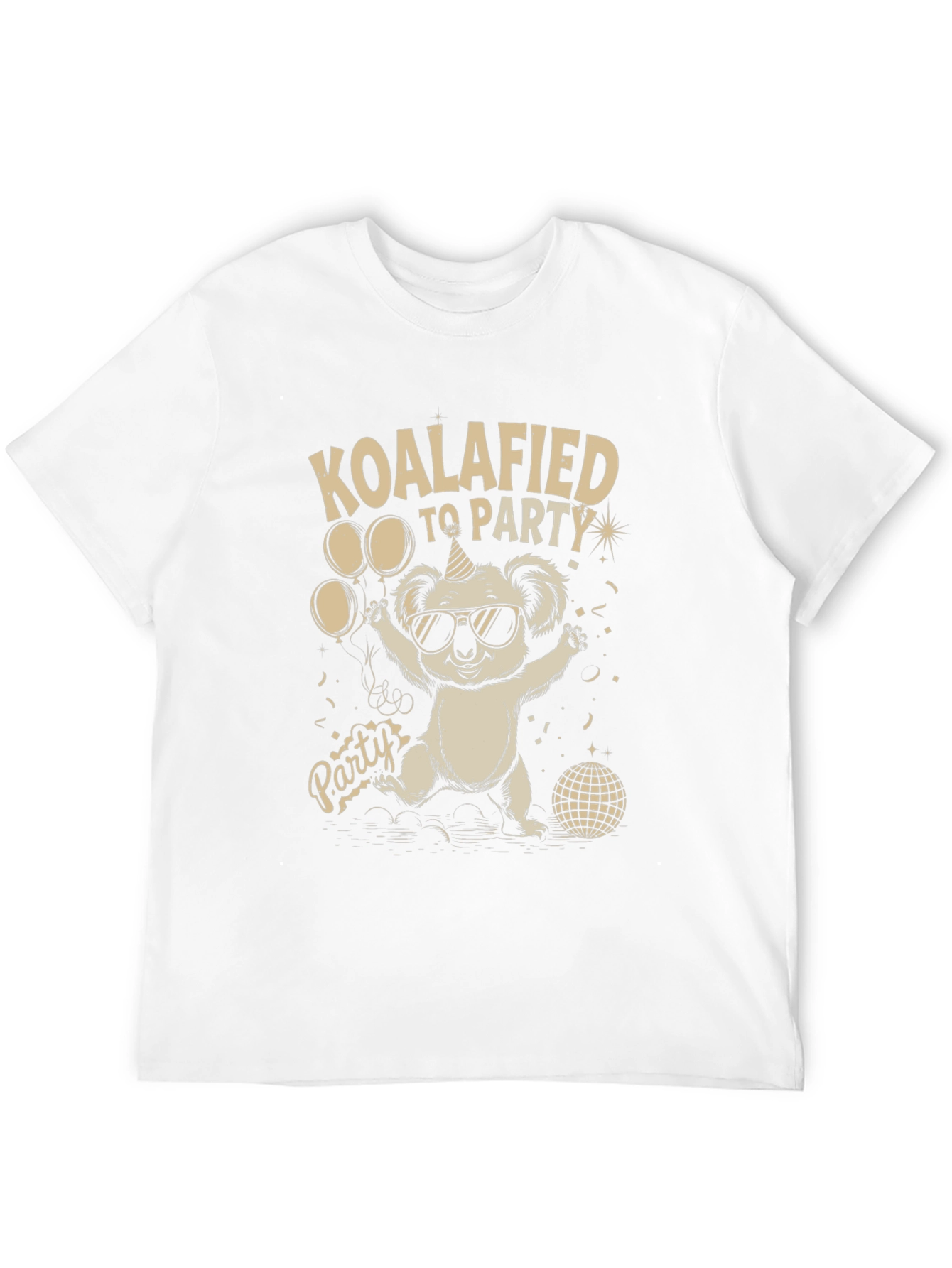 Black Koalafied to Party Graphic Tee - Fun Novelty T-Shirt view 12