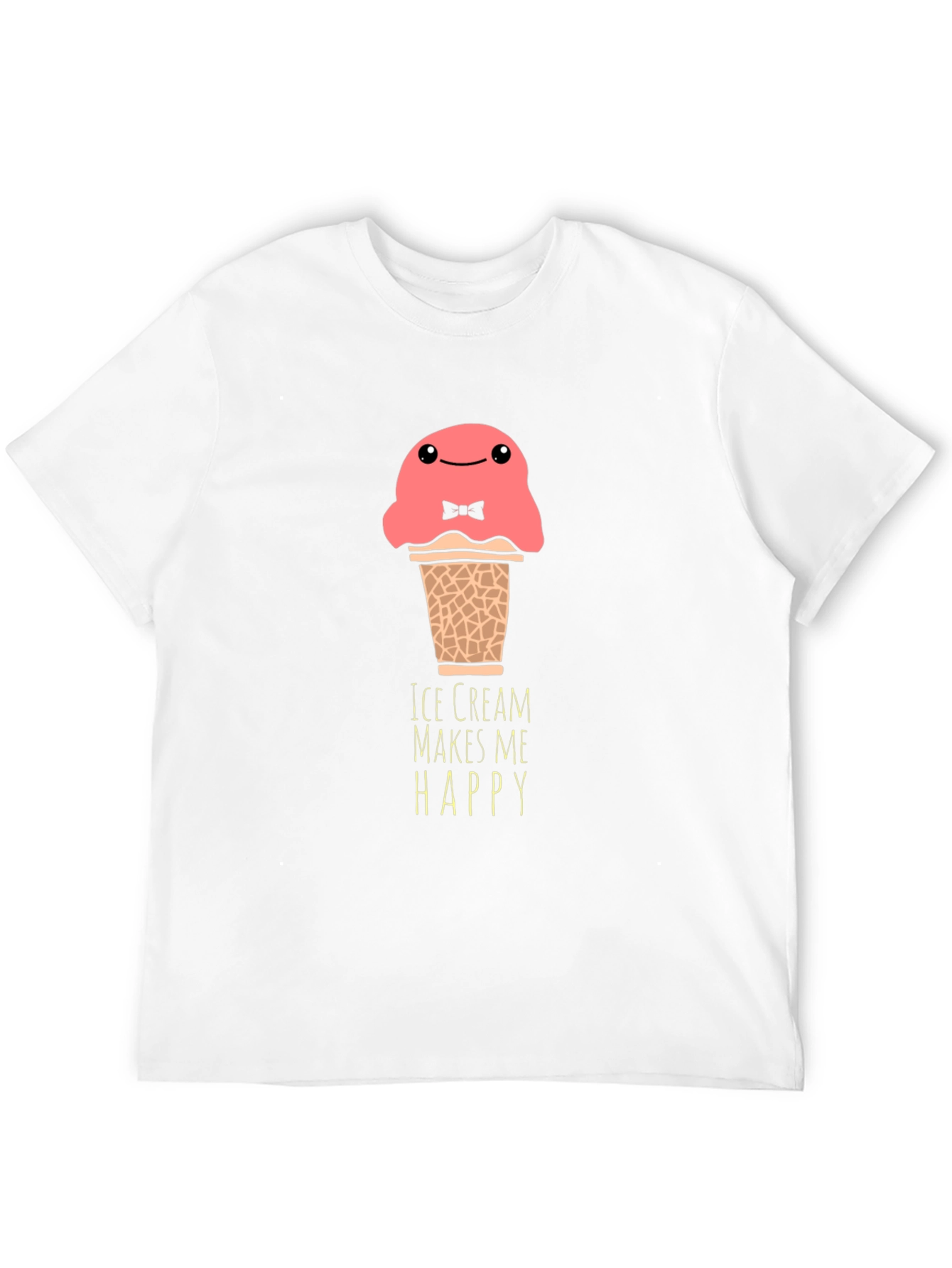 Black Ice Cream Makes Me Happy Graphic T-Shirt view 12