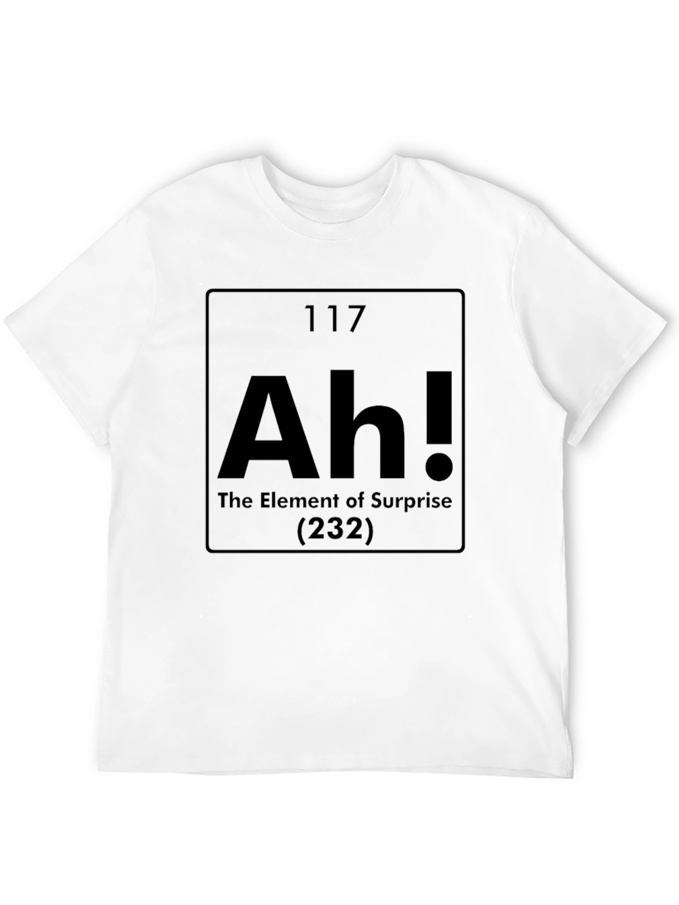 Black Ah! Element of Surprise Funny Science T-Shirt view 12