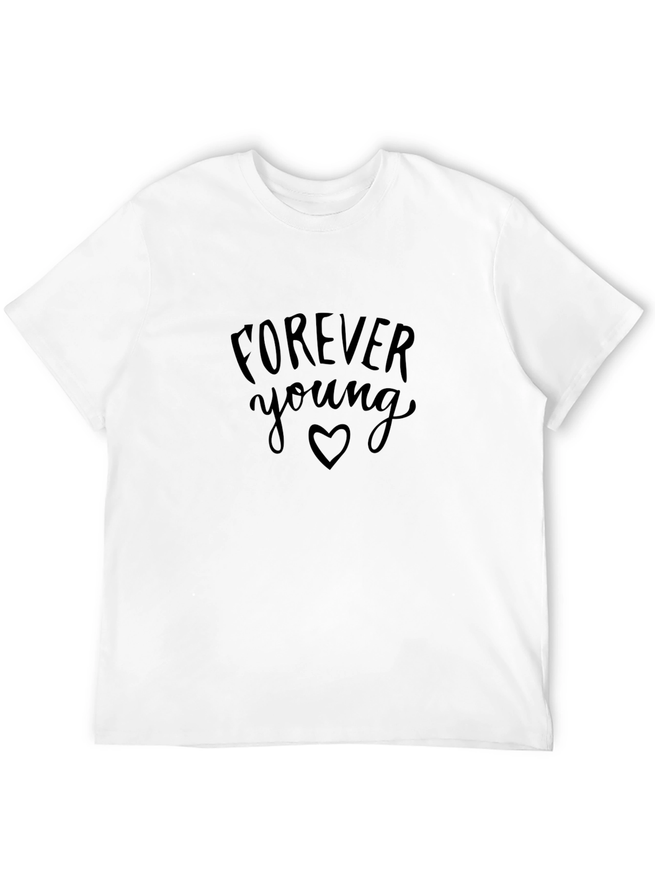 Black Forever Young Graphic Tee - Unisex view 12