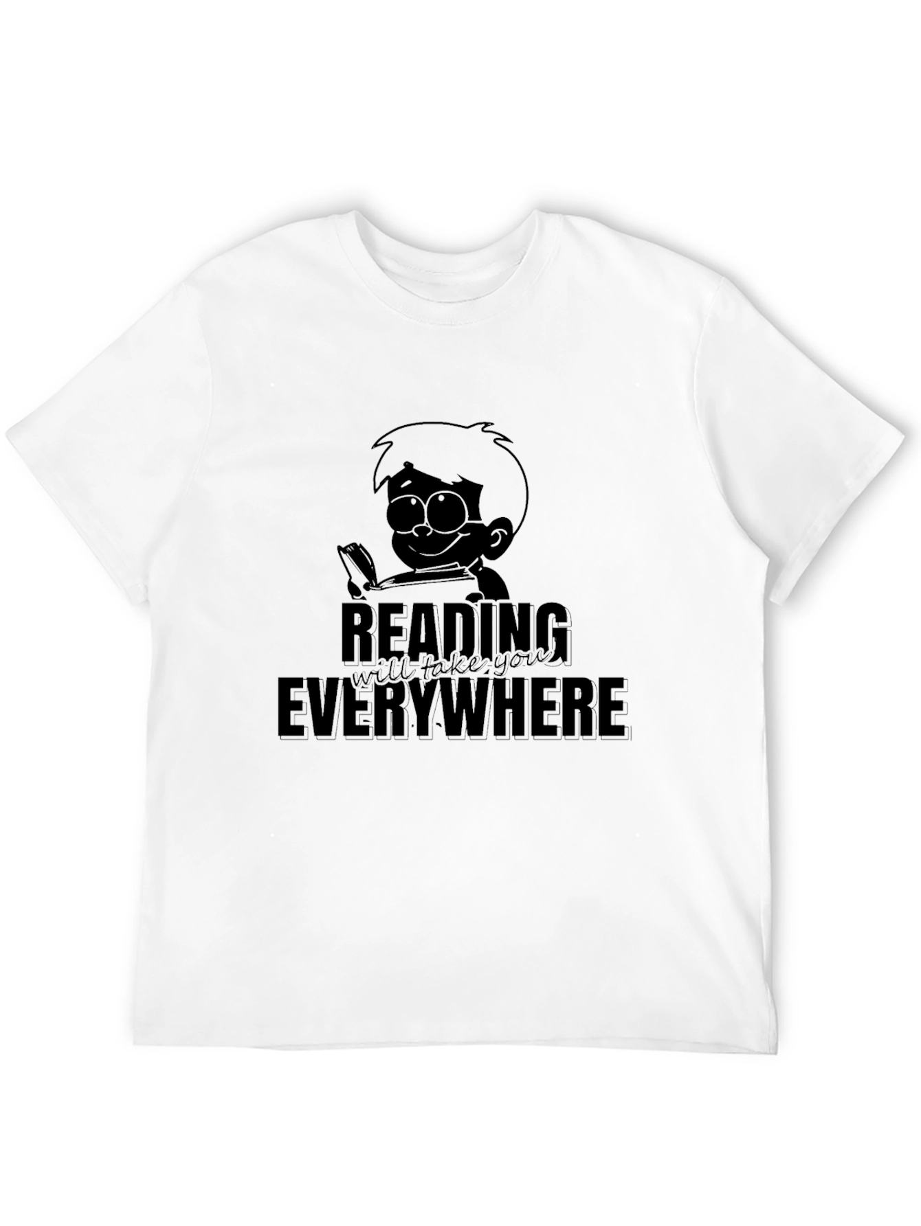 Black Reading Everywhere Graphic T-Shirt view 12