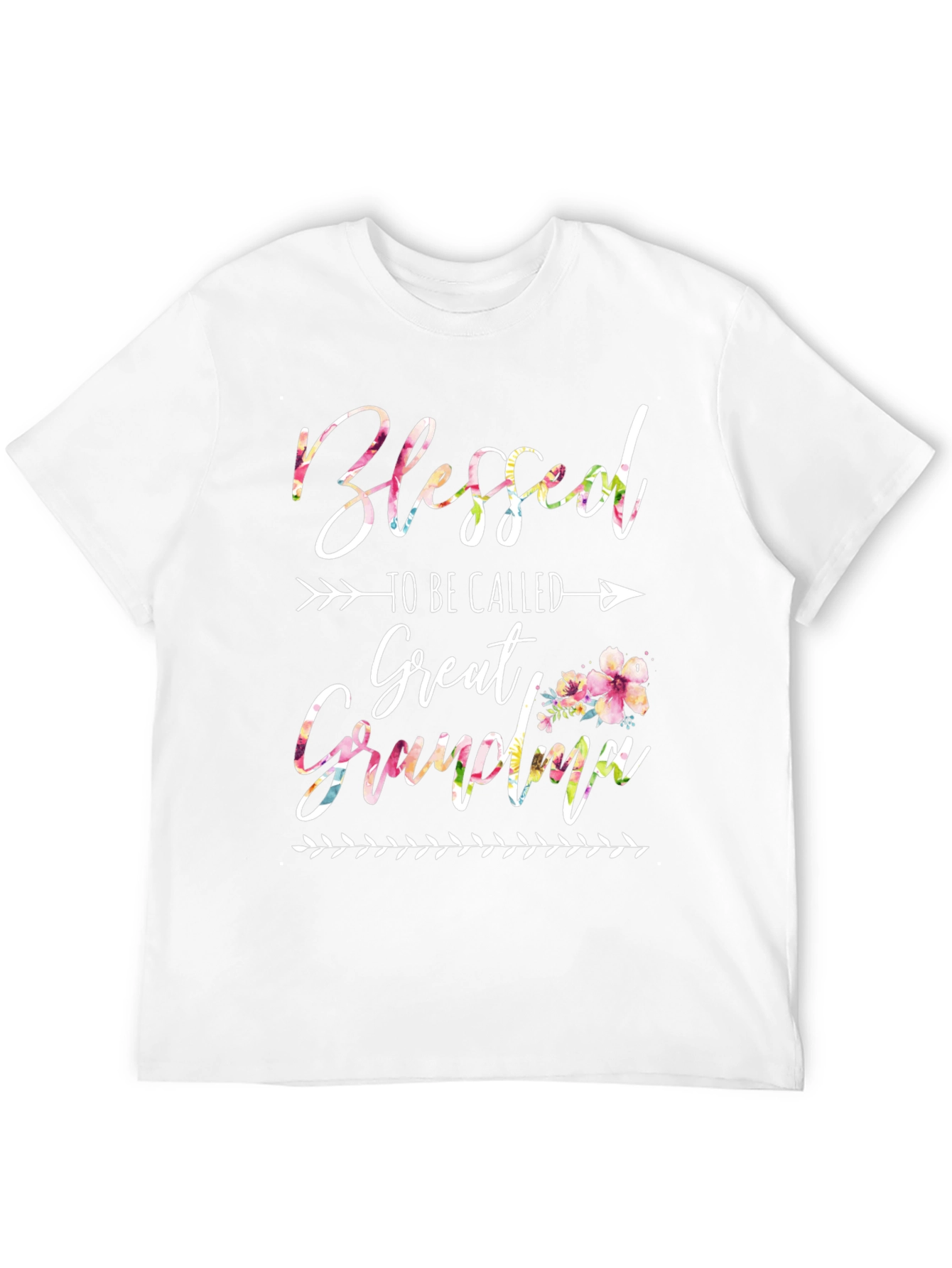 Black Blessed Great Grandma Floral T-Shirt view 12
