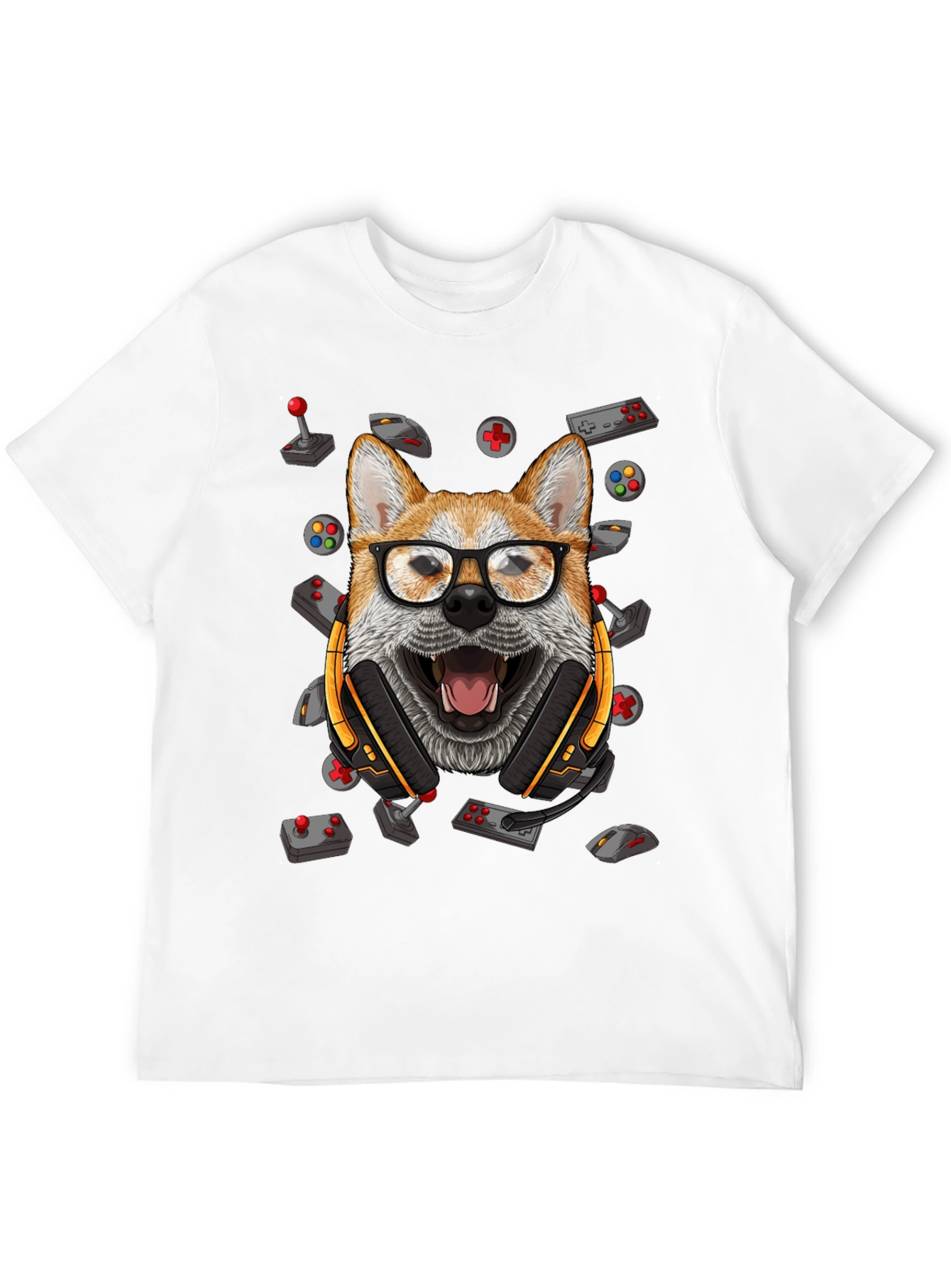 Black Gamer Dog T-Shirt - Playful Graphic Tee view 12