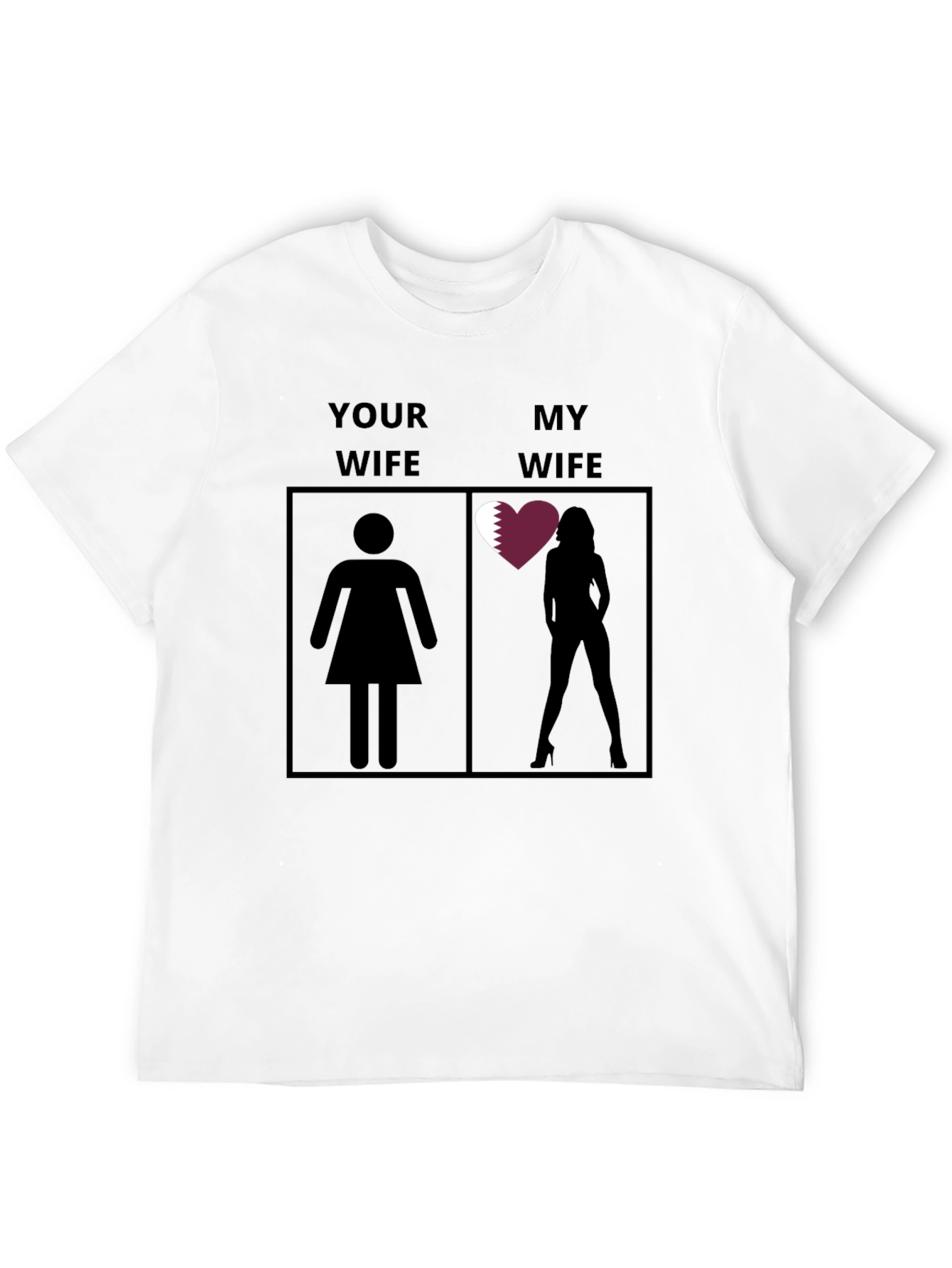Black Funny "My Wife" Qatar T-Shirt view 12