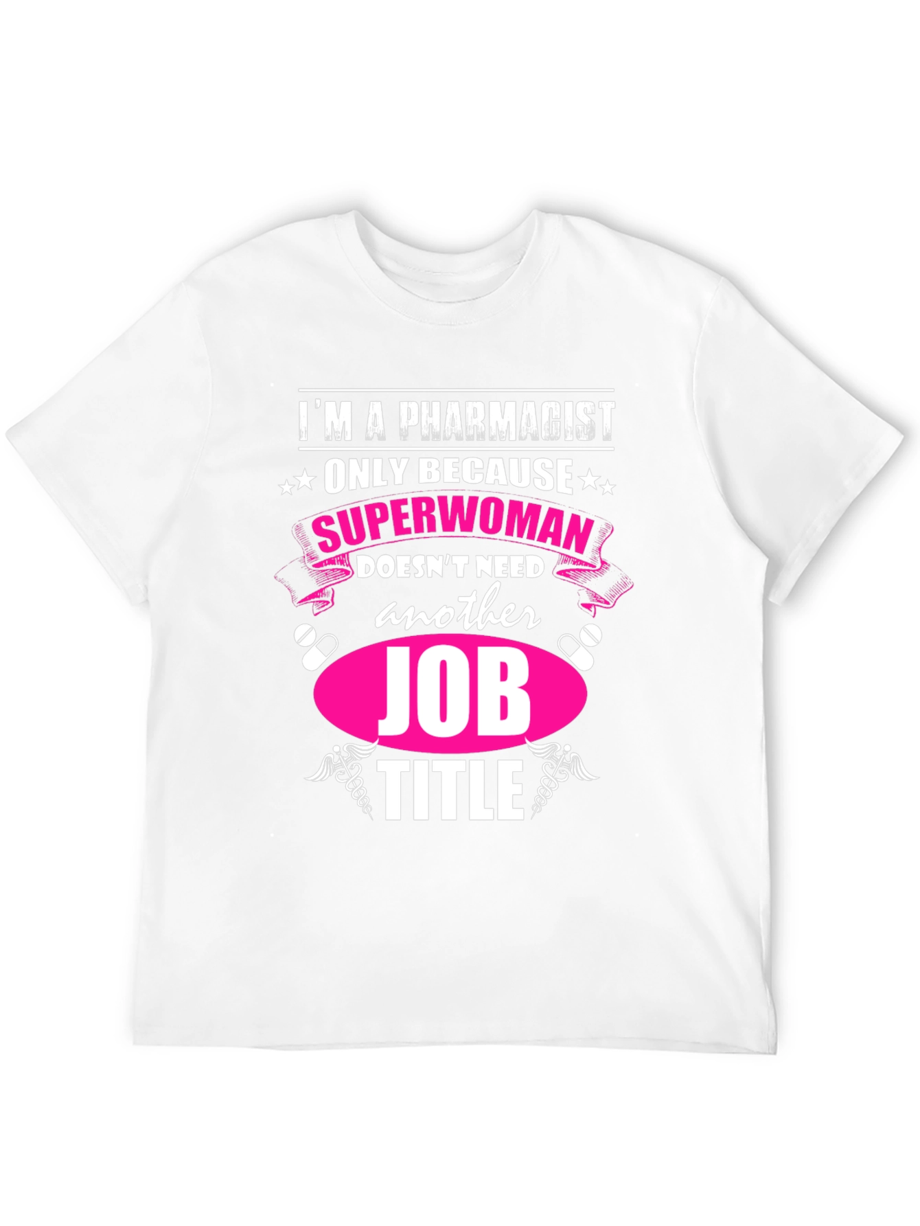 Black Pharmacist Superwoman T-Shirt - Funny Job Title Tee view 12