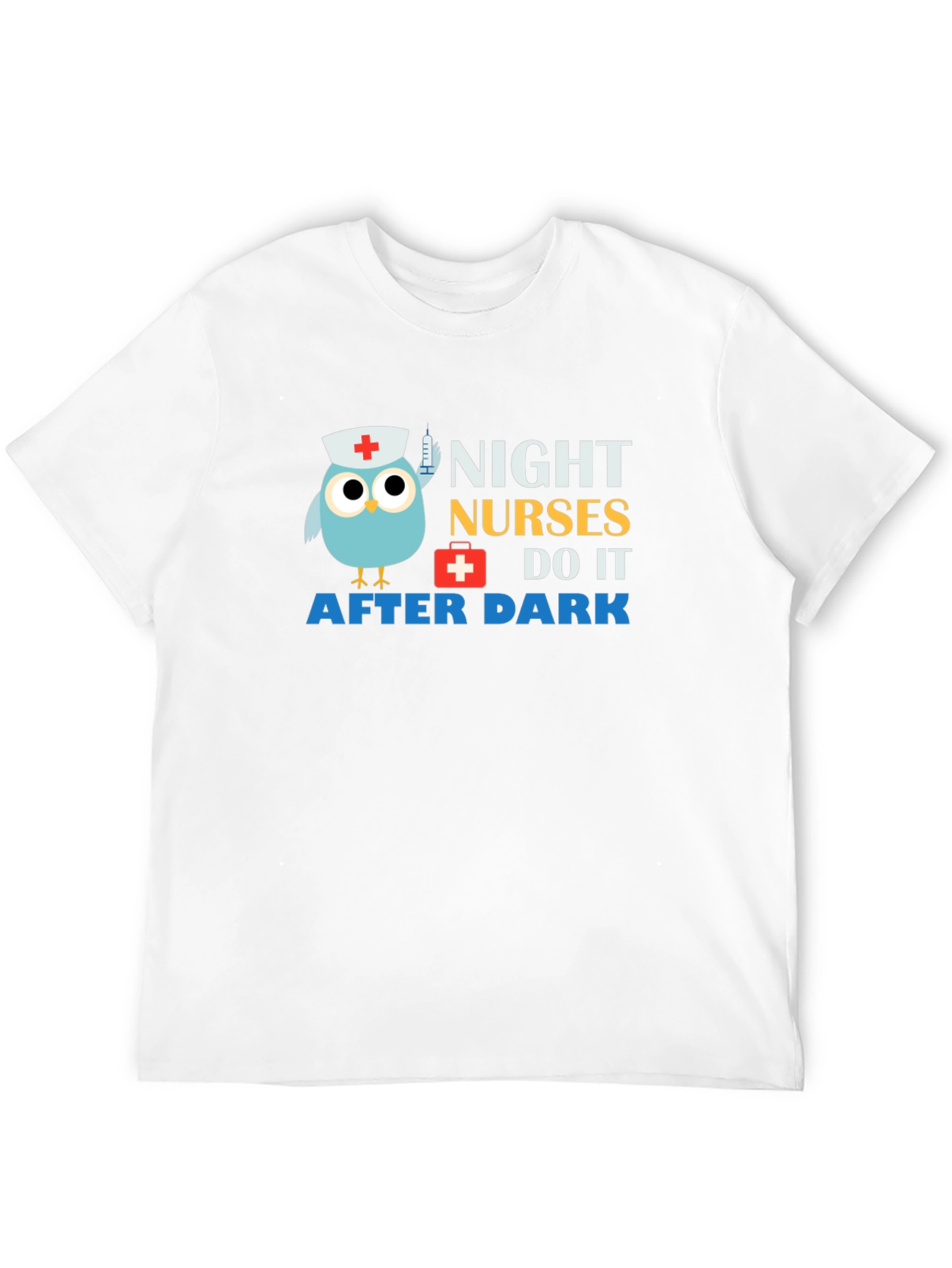 Black Night Nurses Owl T-Shirt Funny Nurse Tee view 12