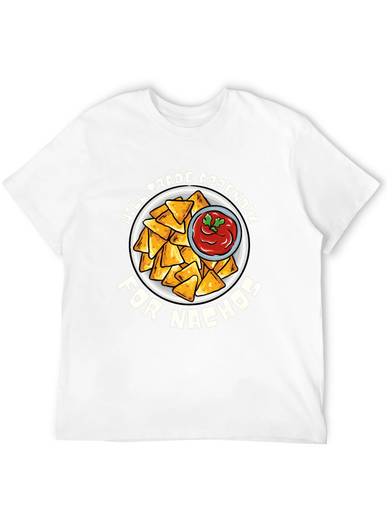 Black Funny Nacho Lover T-Shirt - Will Trade Appendix for Nachos Tee view 12