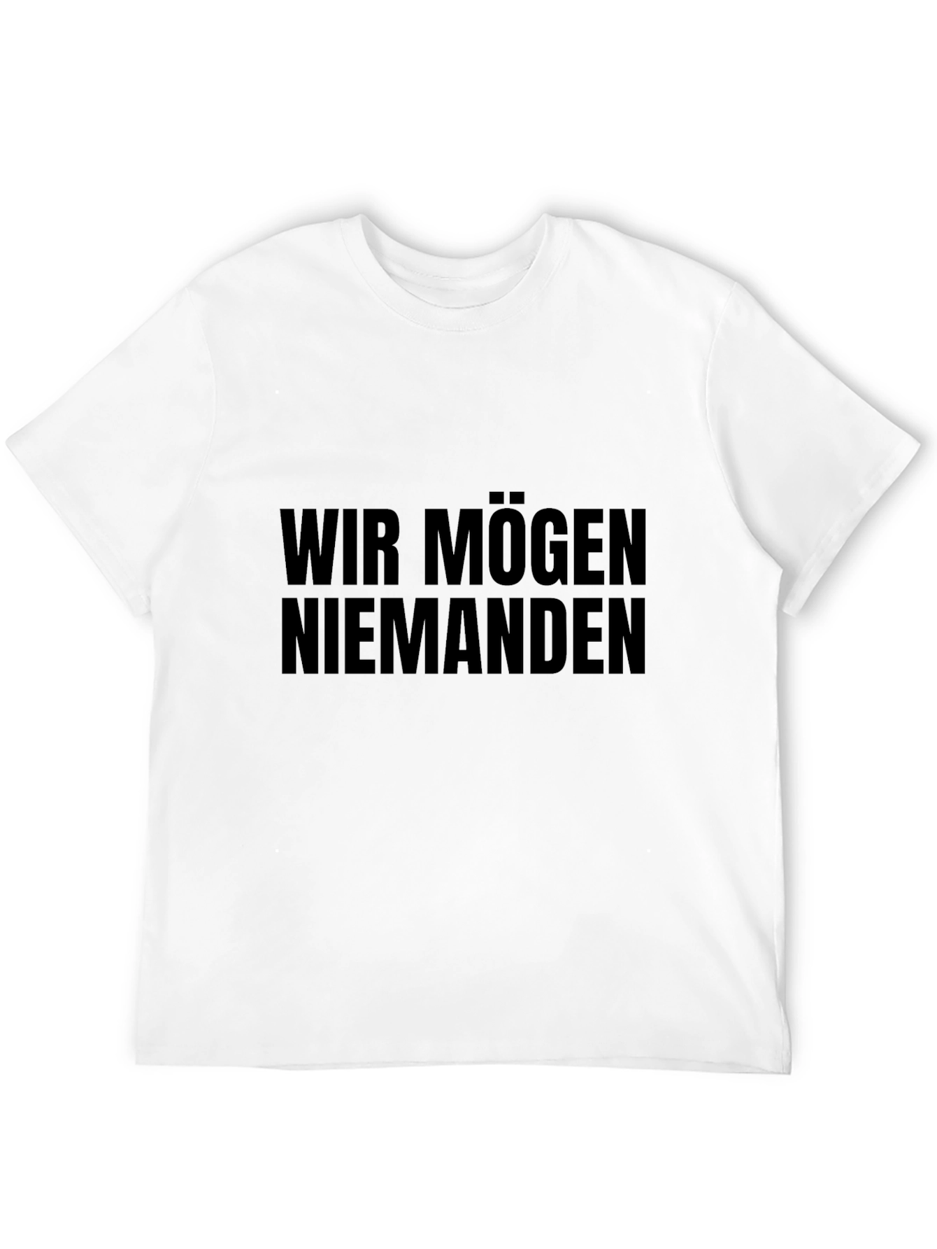 Black Wir Mögen Niemanden Black Graphic Tee - Unisex view 12