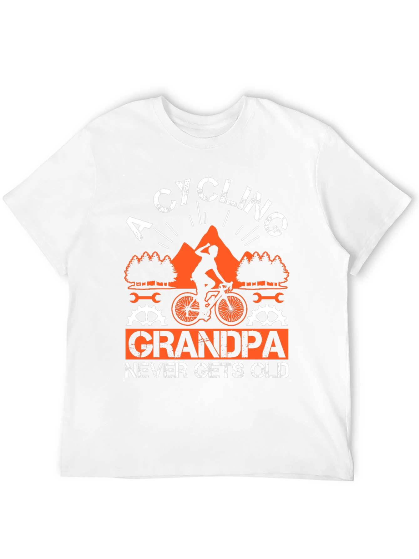 Black Cycling Grandpa T-Shirt - Never Gets Old view 12