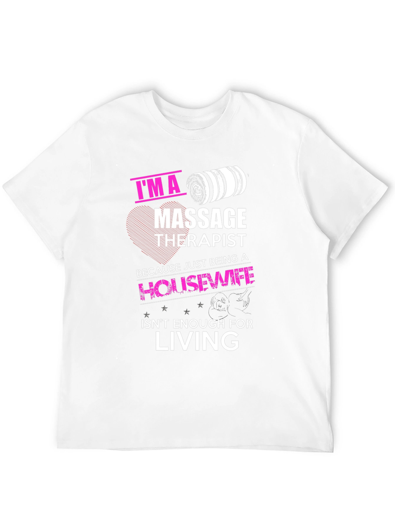 Black Massage Therapist Funny T-Shirt view 12