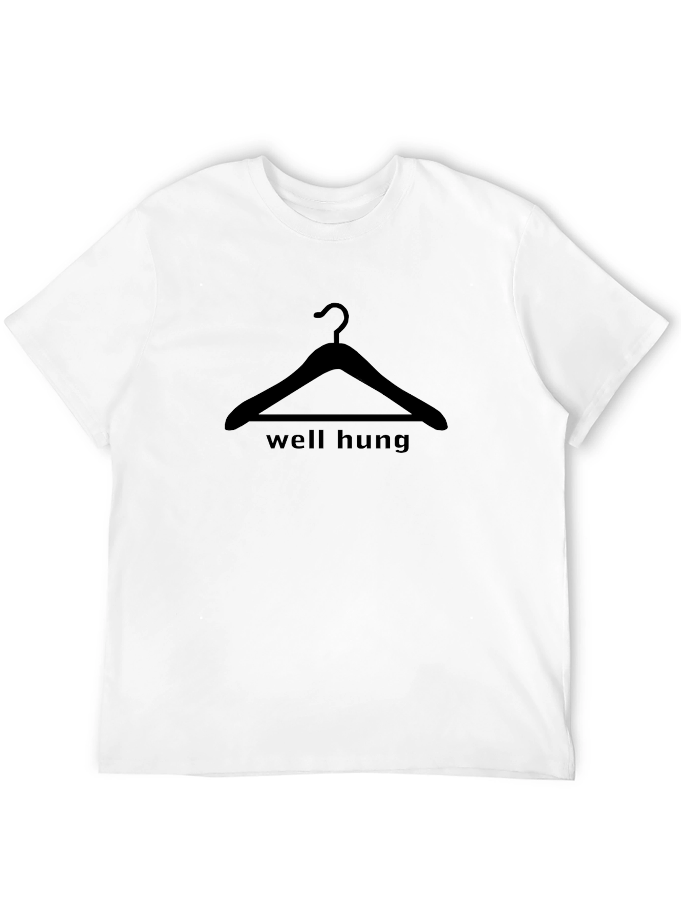 Black Well Hung T-Shirt - Funny Graphic Tee view 12