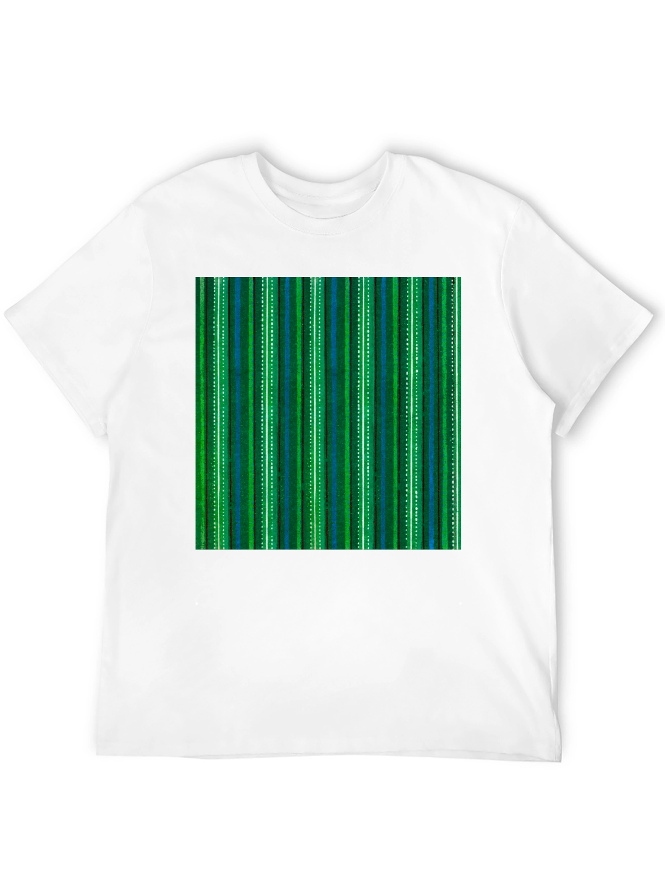 Black Striped Pattern T-Shirt view 12