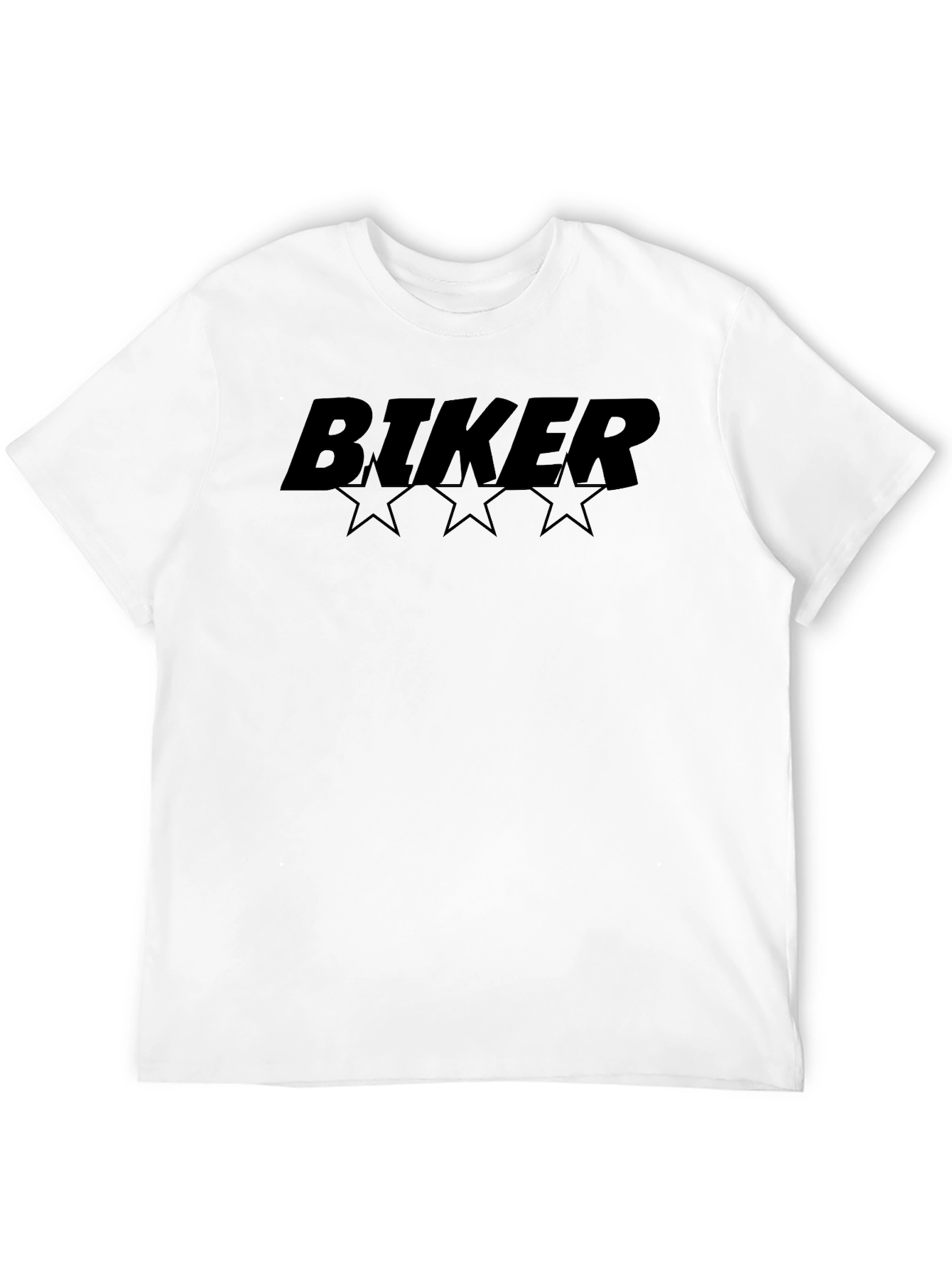 Black Biker Graphic Tee - Black Cotton Blend T-Shirt view 12