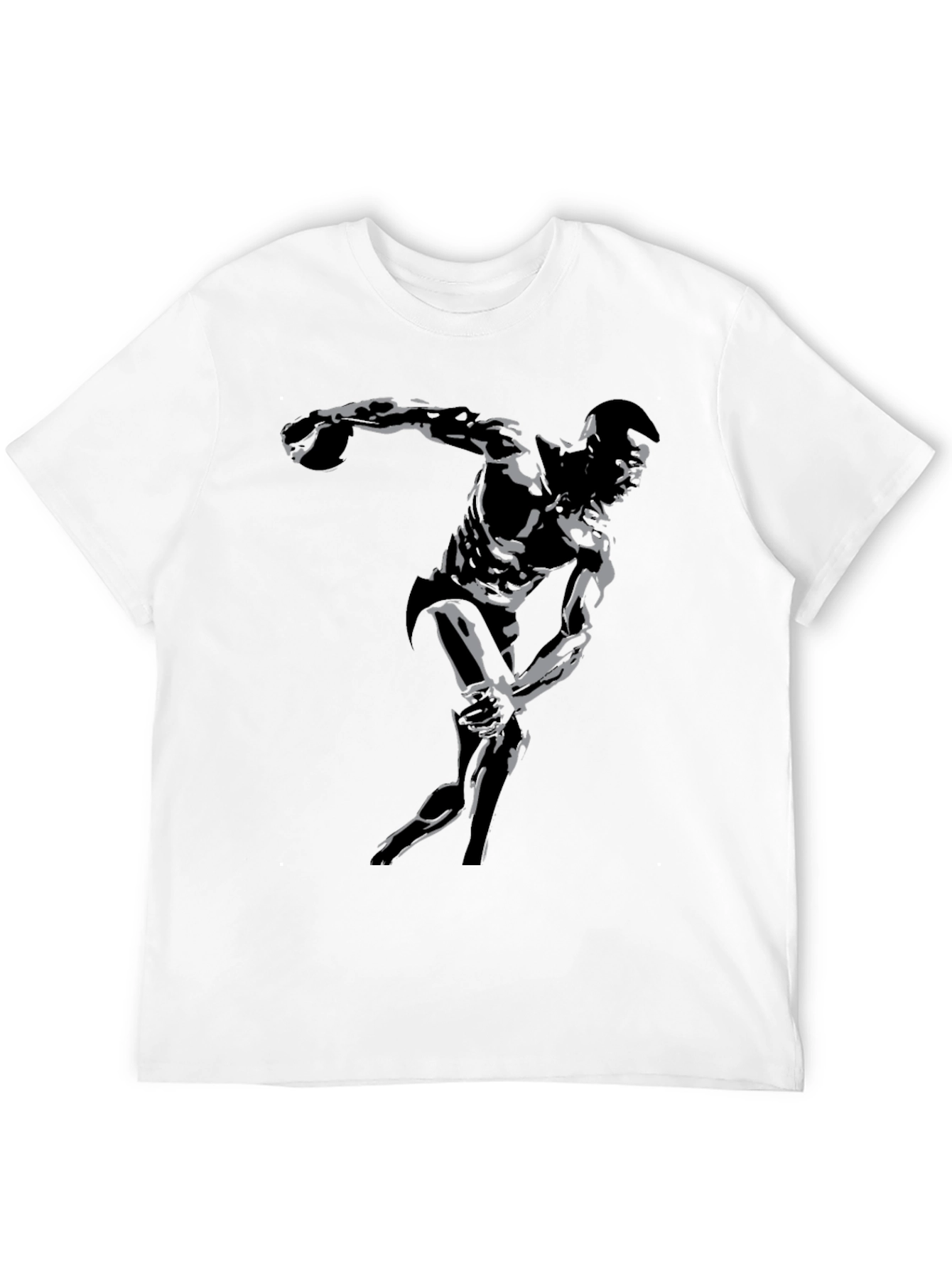 Black Athlete Graphic Tee - Black Cotton view 12
