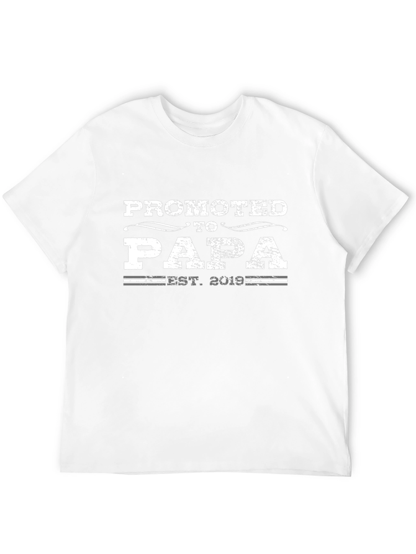 Black Promoted to Papa Est. 2019 T-Shirt - New Dad Gift view 12
