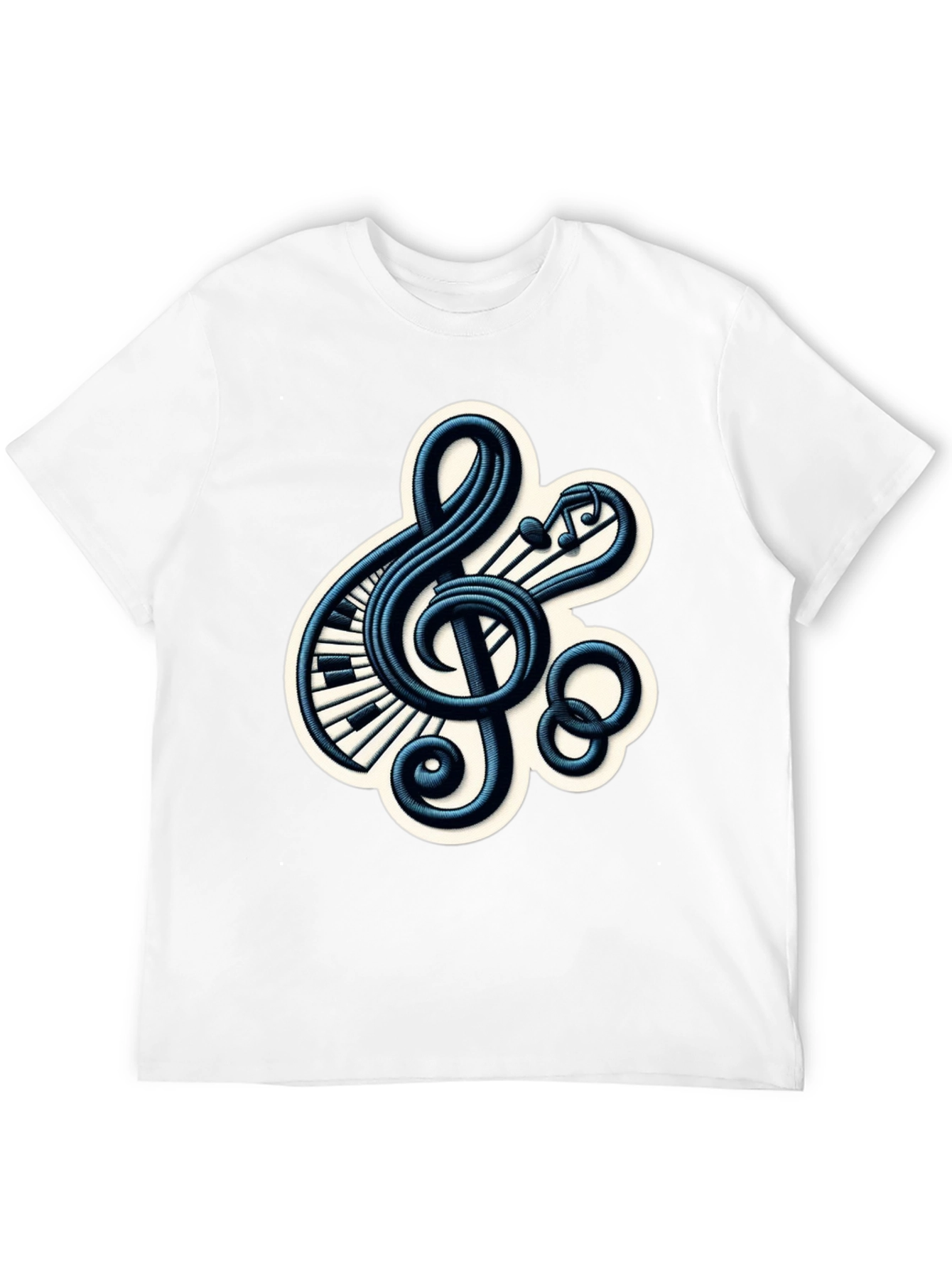 Black Musical Treble Clef Graphic Tee view 12