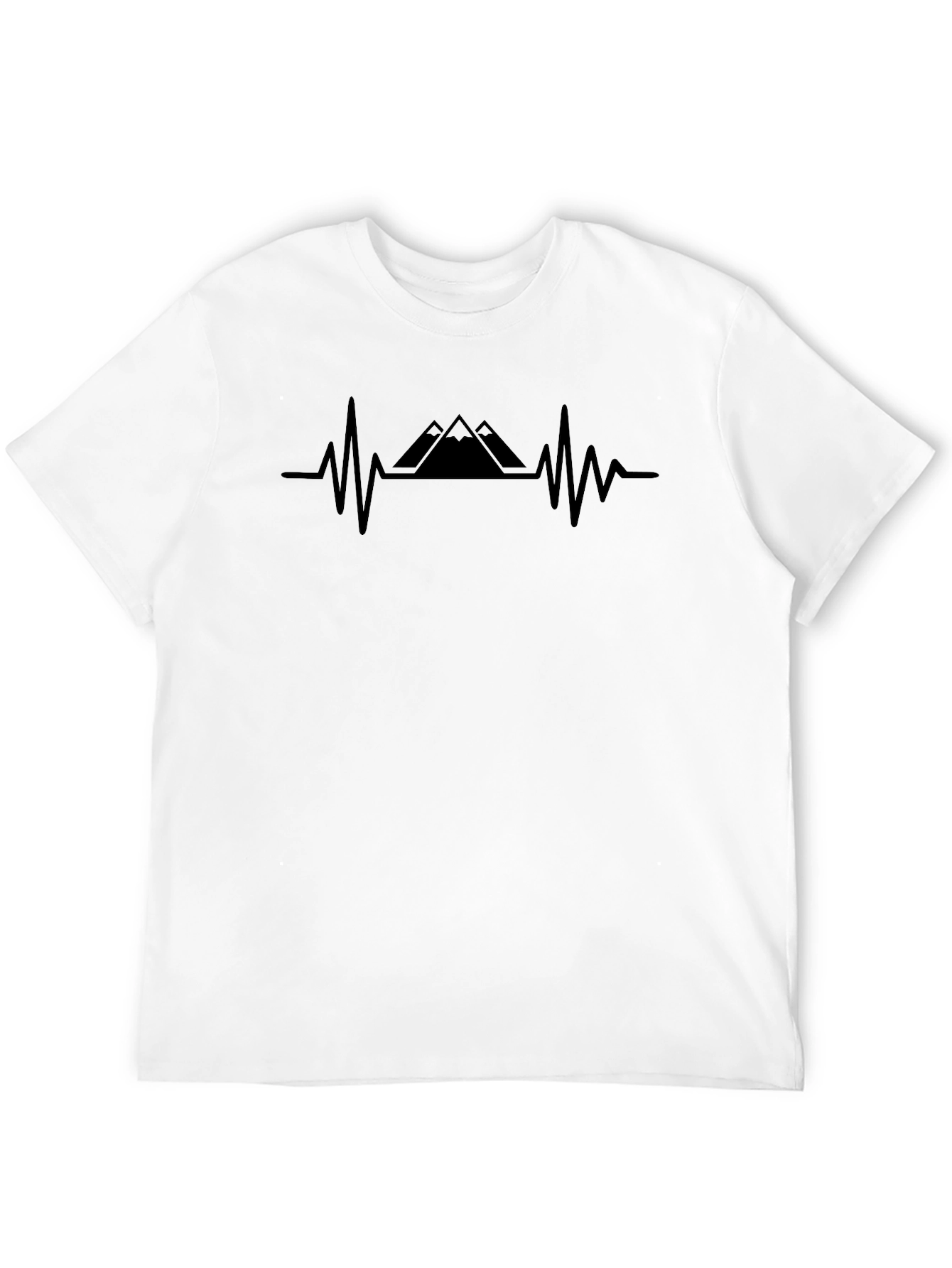 Black Mountain Heartbeat Graphic Tee - Black Casual Shirt view 12