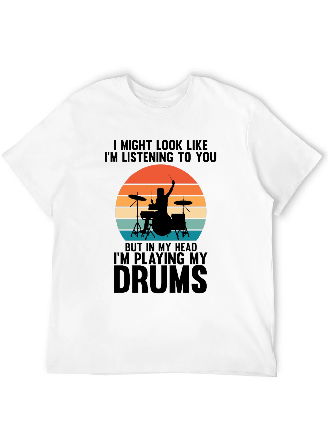 Black Drummer Graphic Tee - "I'm Playing My Drums" view 12