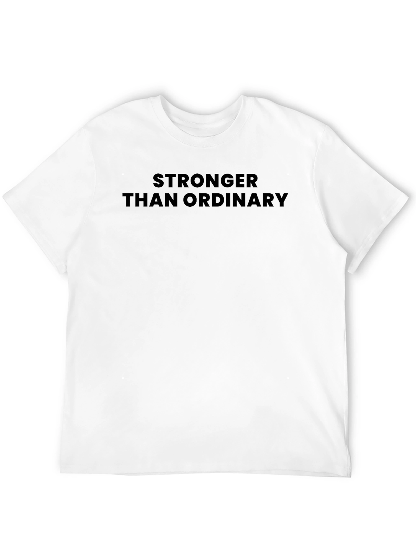 Black Stronger Than Ordinary Graphic Tee - Black view 12