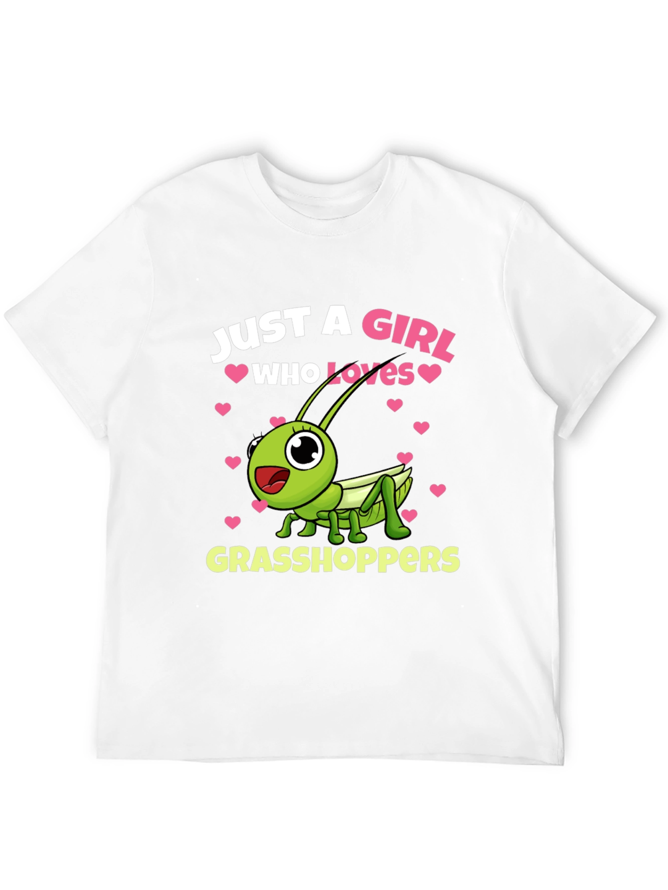 Black Just a Girl Who Loves Grasshoppers T-Shirt view 12