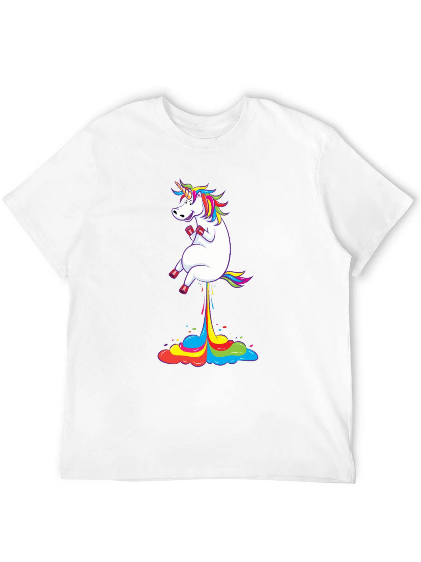 Black Unicorn Rainbow Fart T-Shirt Funny Novelty Tee view 12