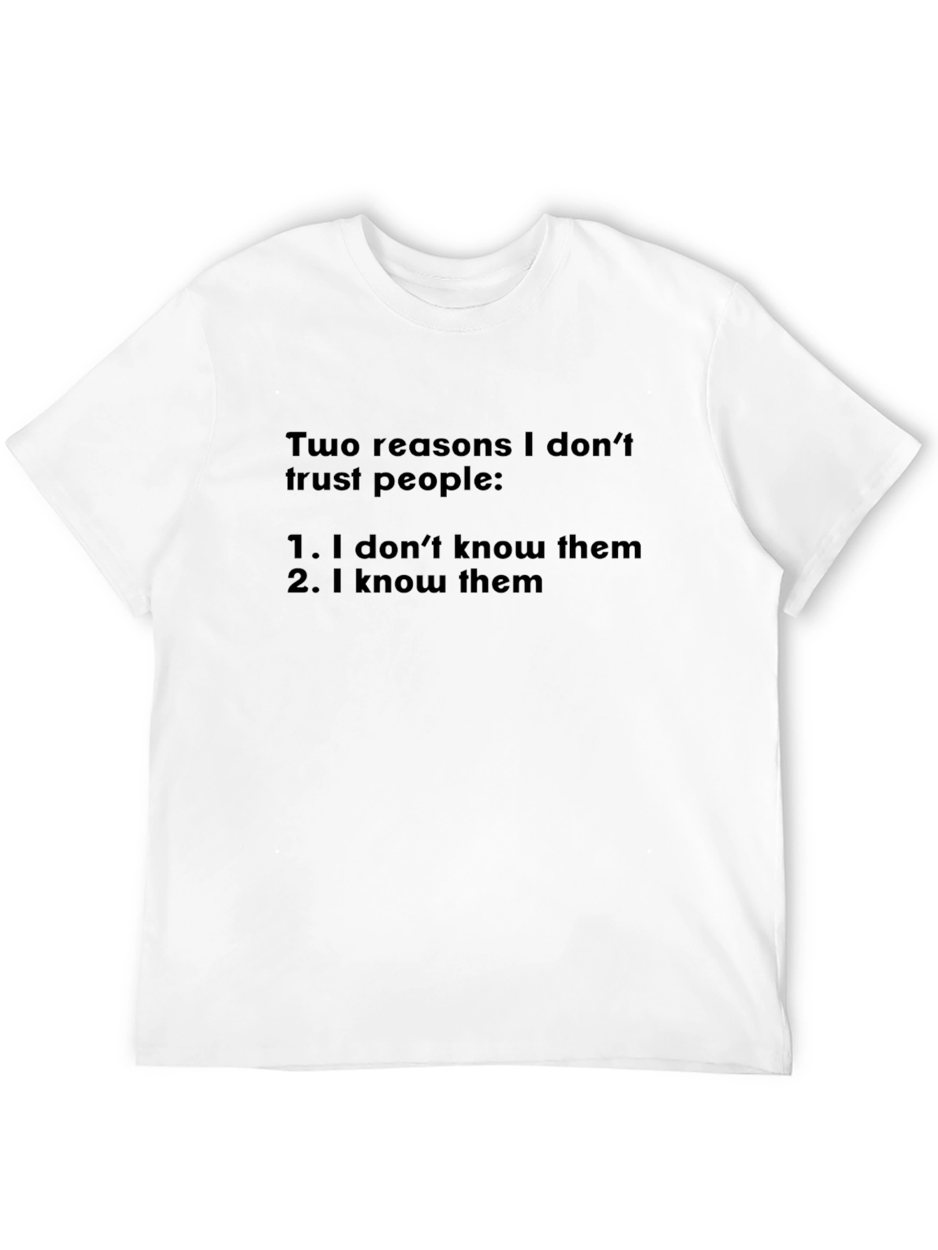 Black Funny Sarcastic Trust Issues T-Shirt view 12