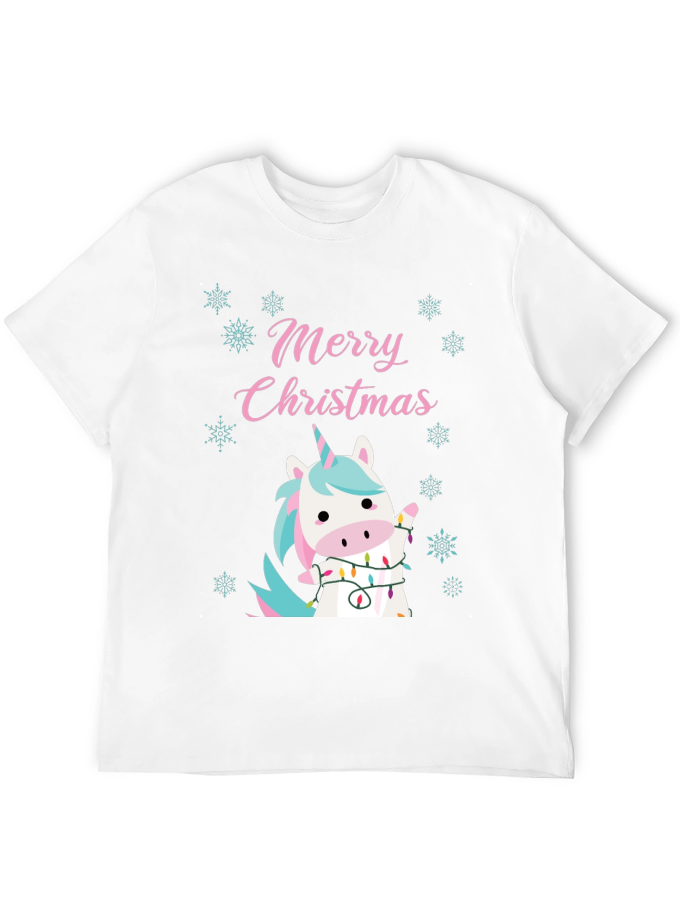 Black Merry Christmas Unicorn Tee view 12
