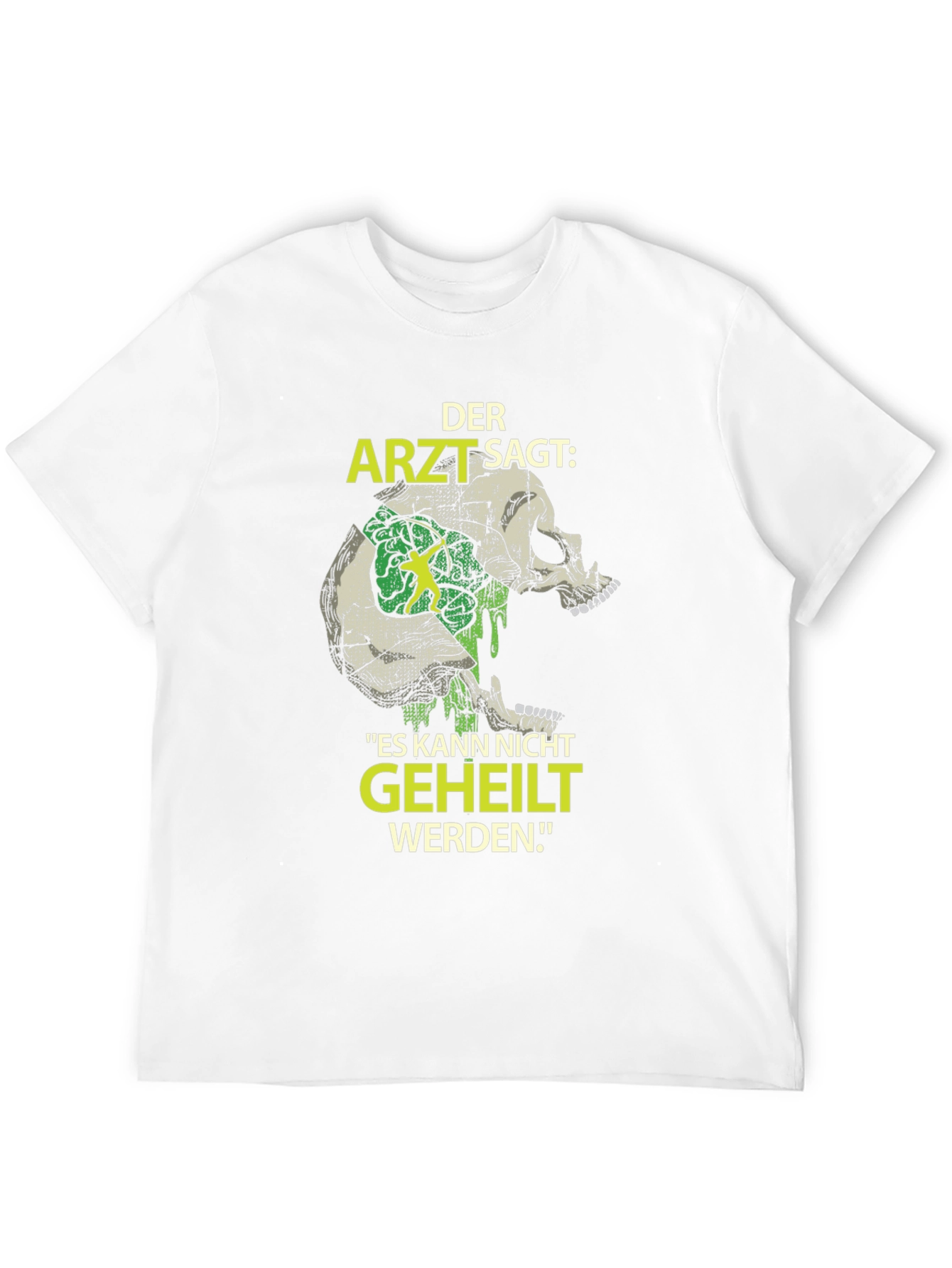Black Zombie Brain Skull T-Shirt - Der Arzt Sagt view 12
