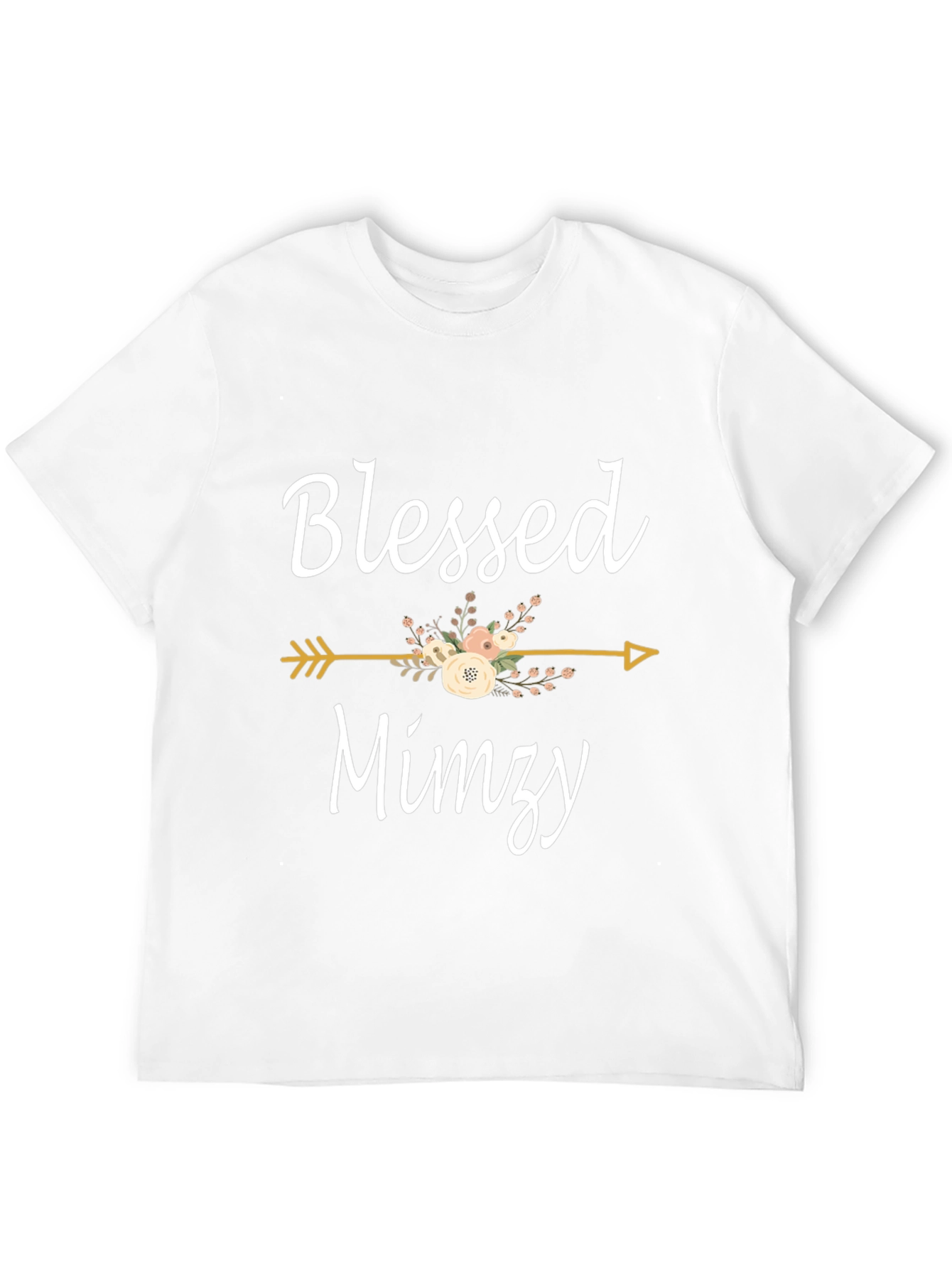 Black Blessed Mimzy Floral Arrow T-Shirt view 12