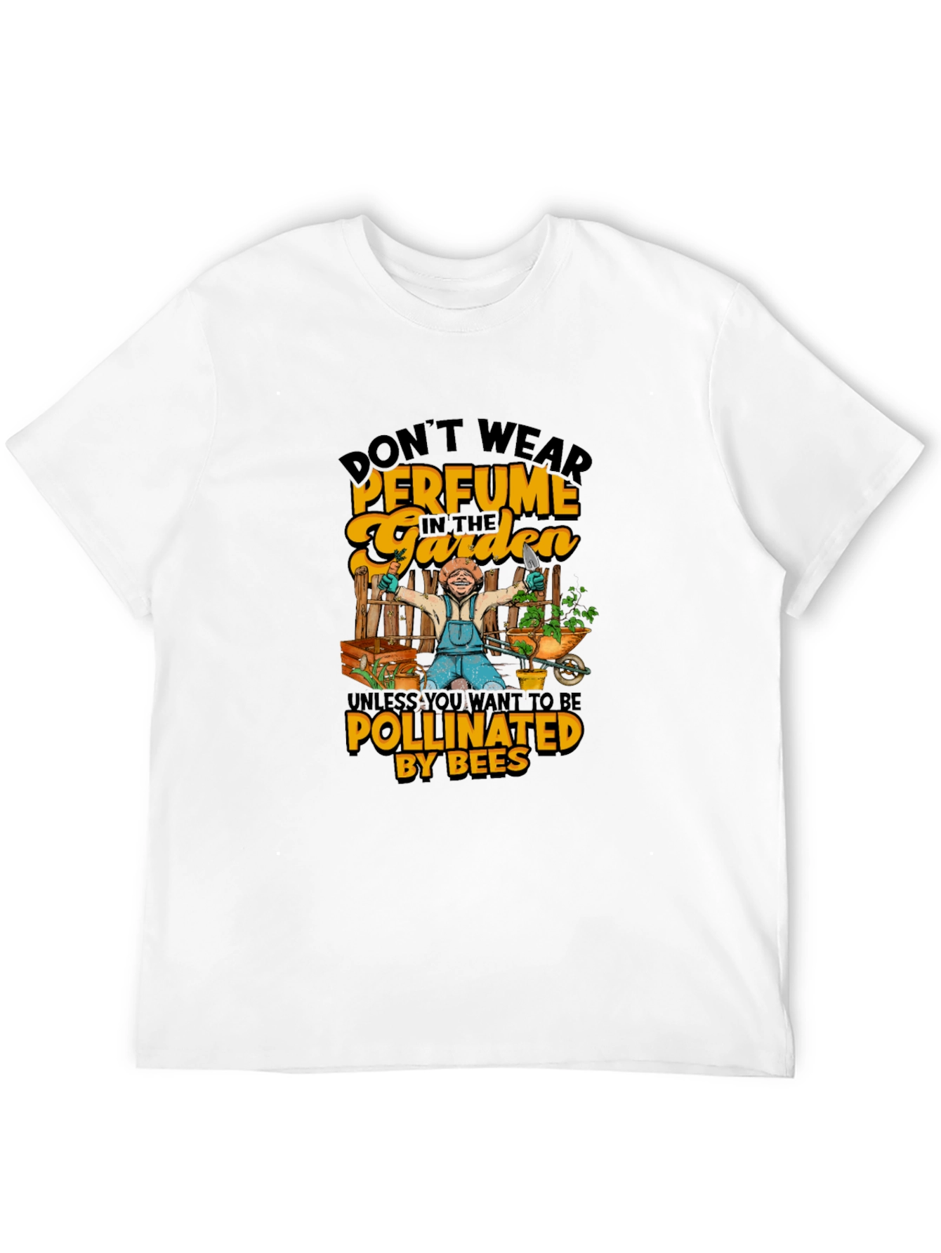 Black Funny Gardening T-Shirt - Don't Wear Perfume! view 12