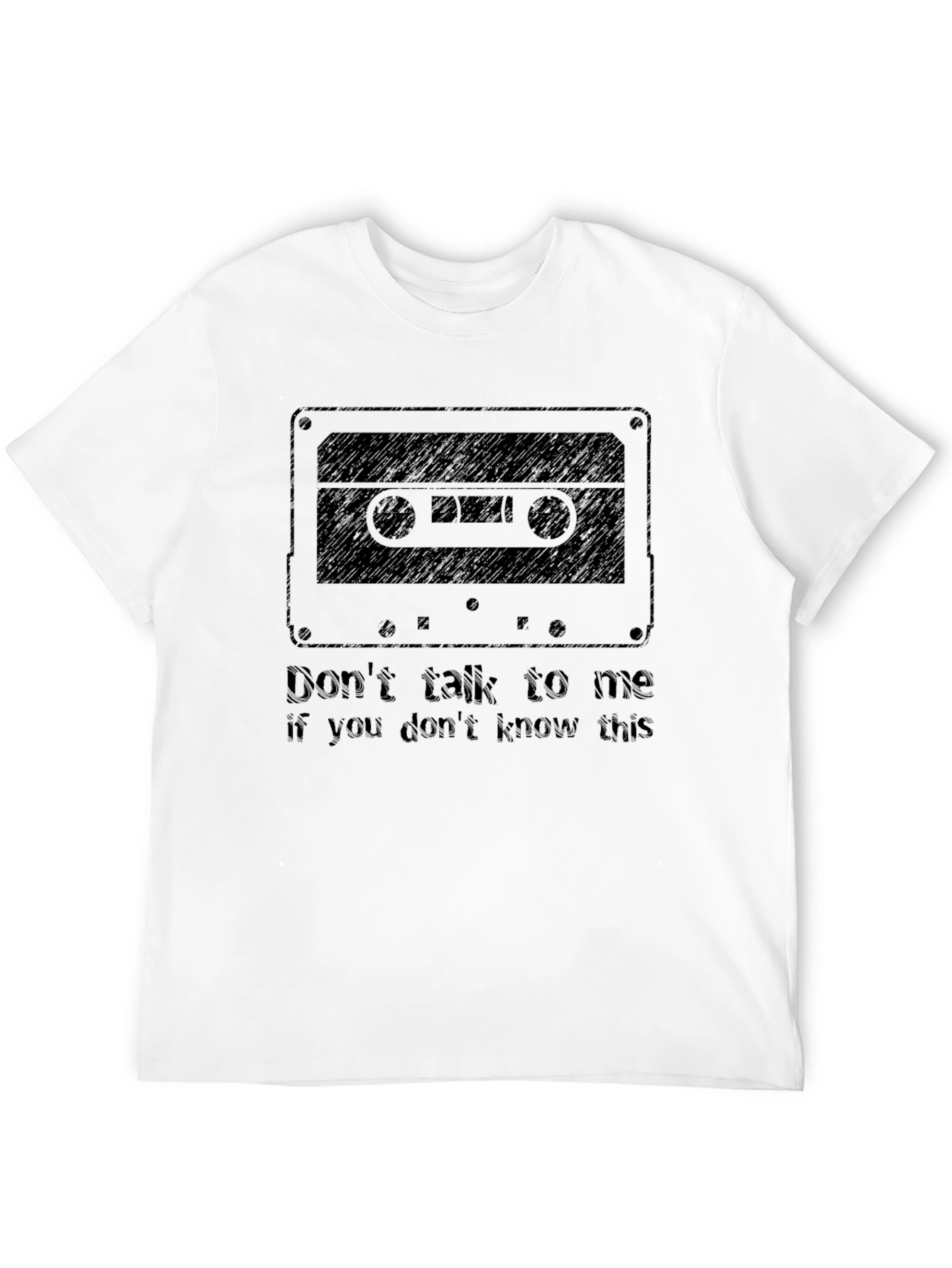 Black Retro Cassette Tape T-Shirt - Don't Talk To Me view 12