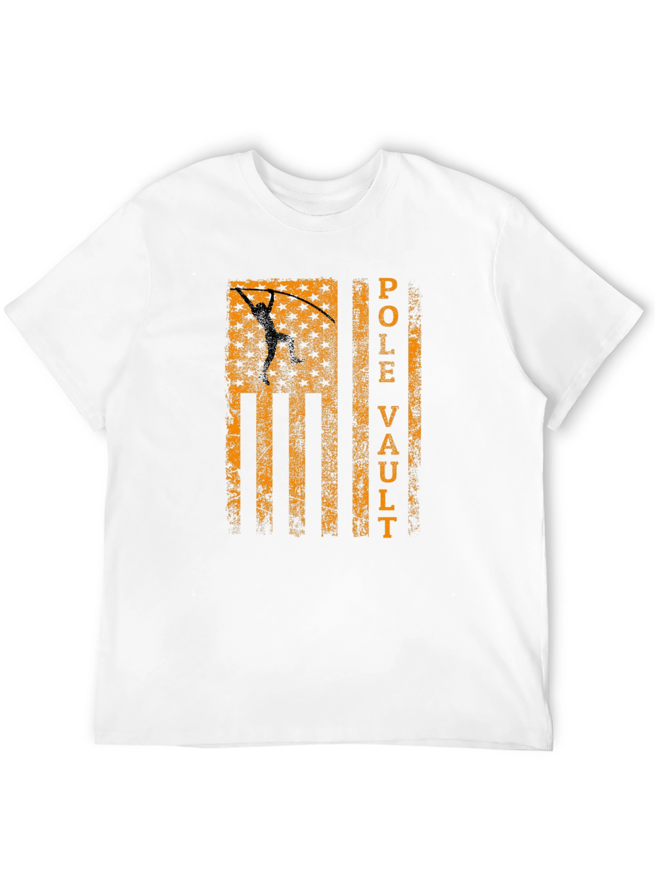Black Pole Vault USA Flag Graphic Tee view 12