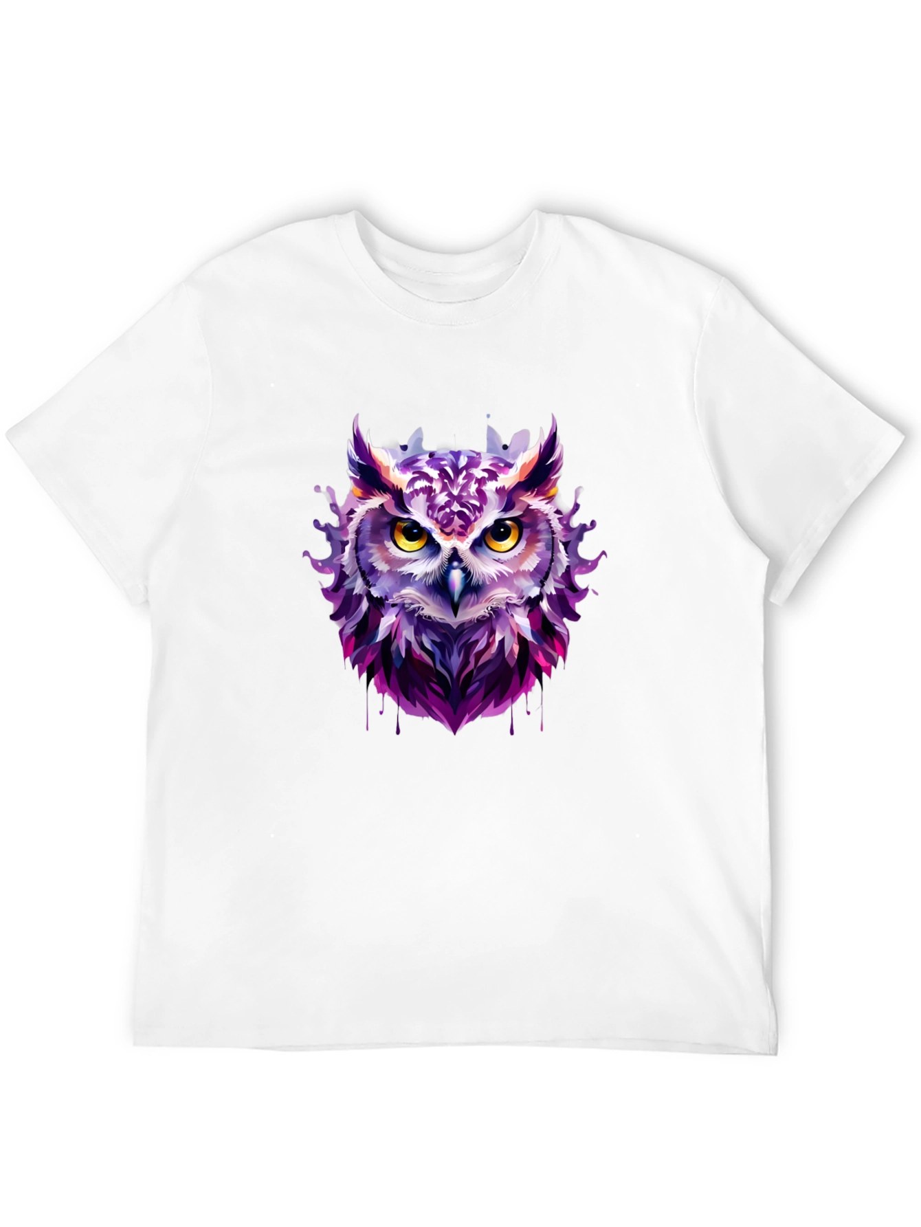 Black Artistic Owl Graphic Tee - Unique Design view 12