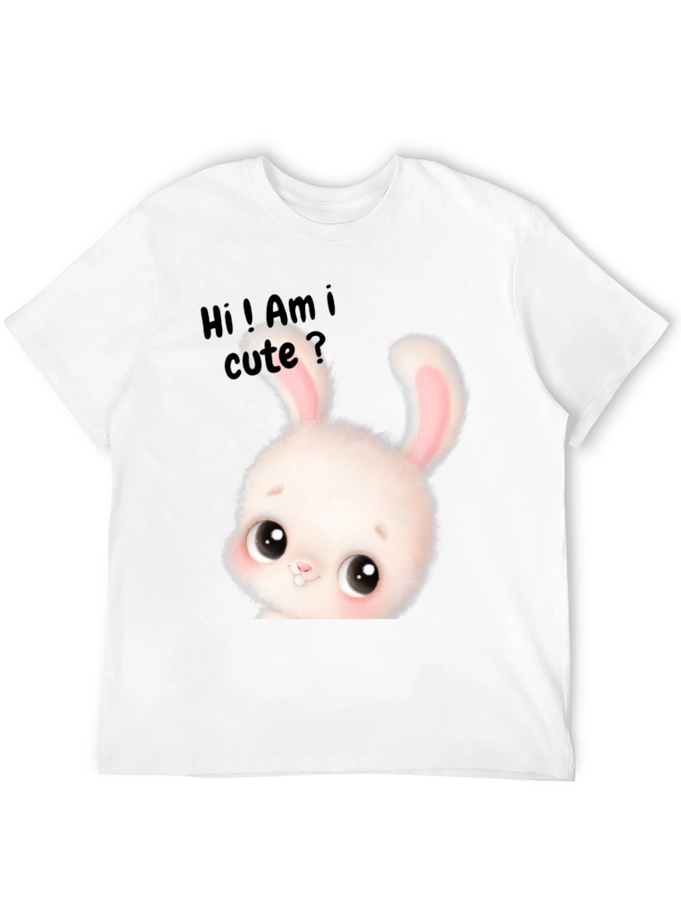 Black Cute Bunny Graphic T-Shirt - Adorable Unisex Tee view 12