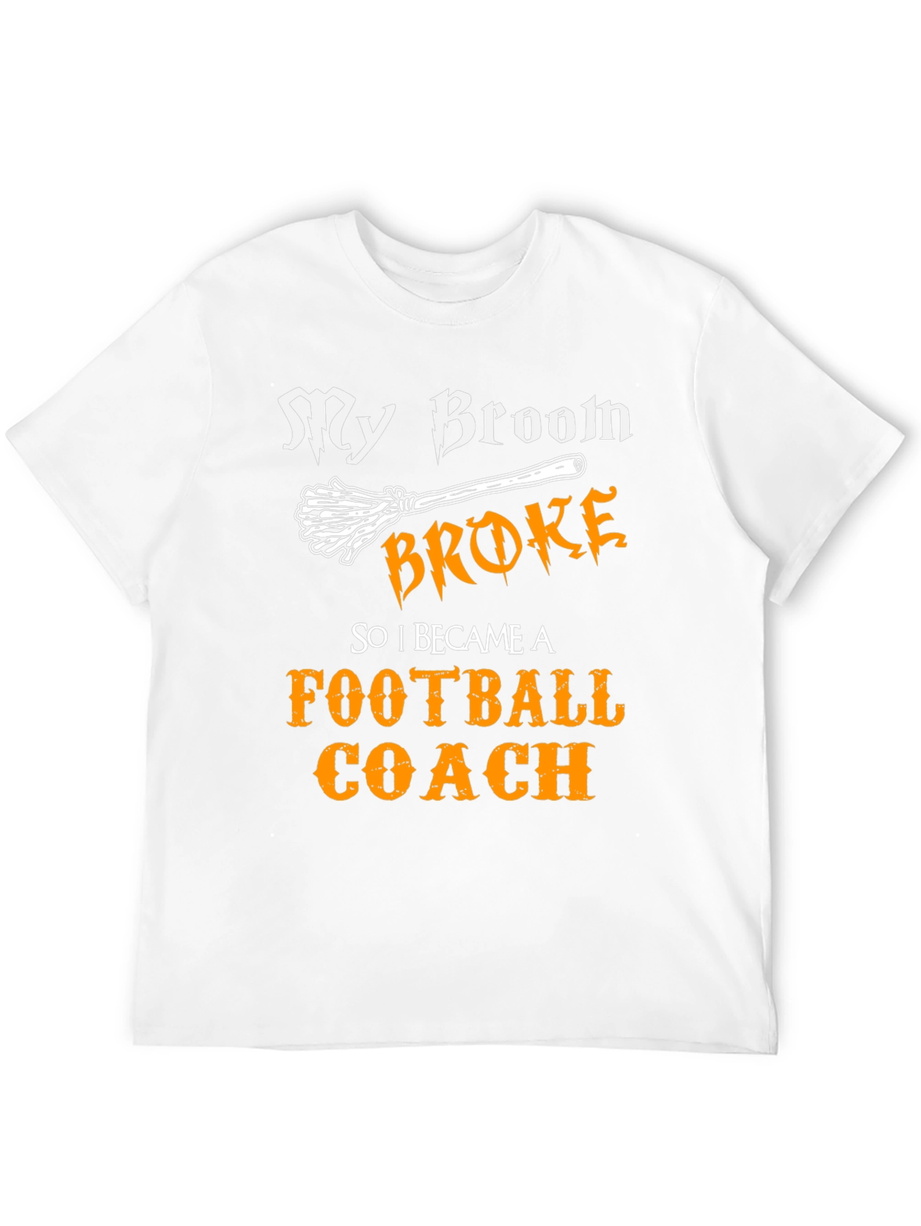 Black Funny Halloween Football Coach T-Shirt view 12