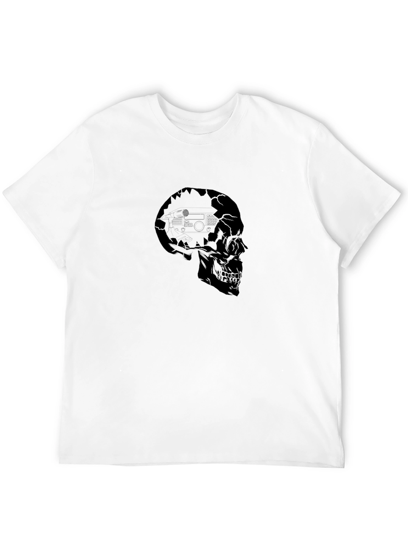Black Skull Graphic Tee - Edgy Menswear view 12