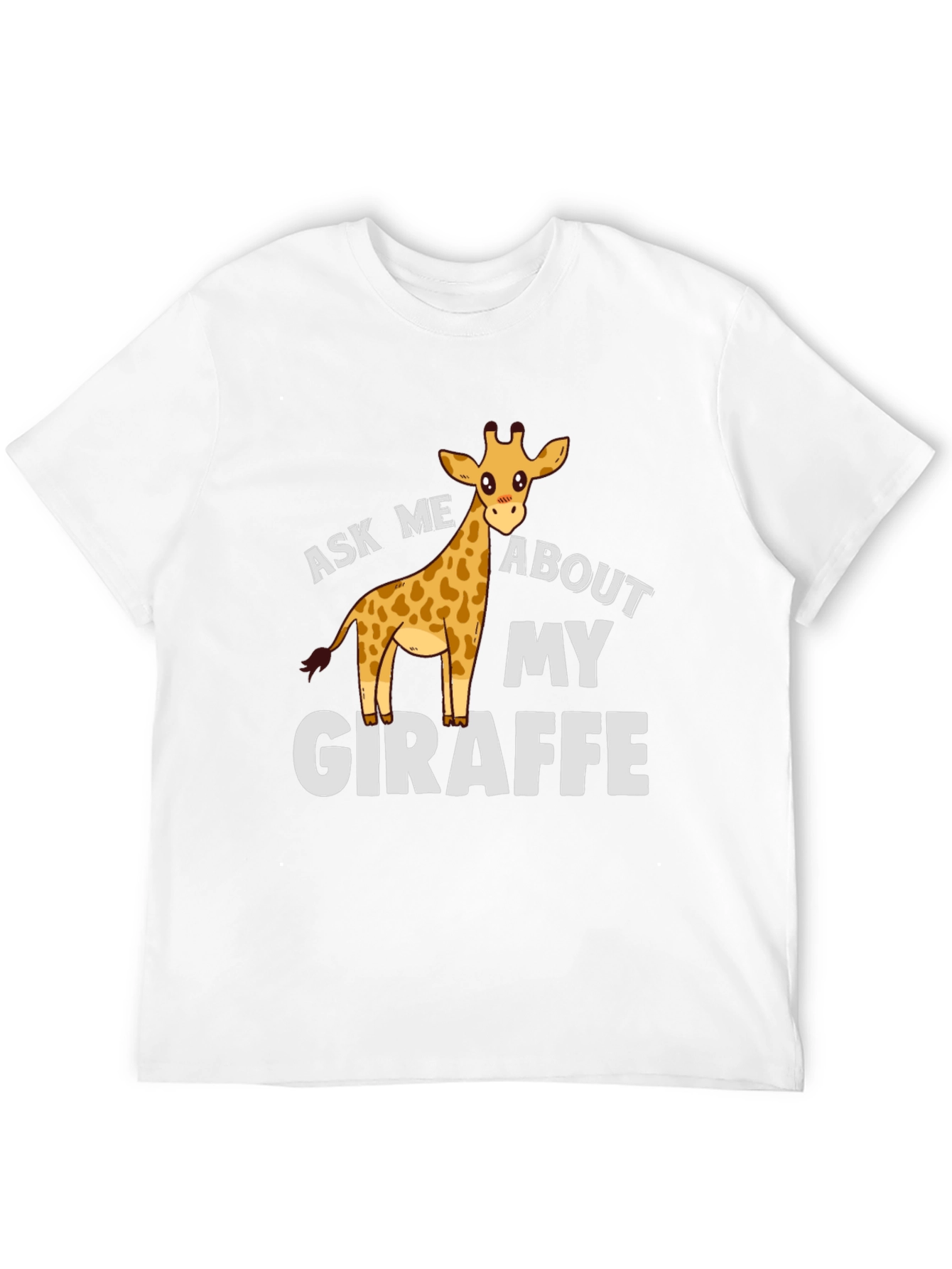 Black Ask Me About My Giraffe T-Shirt view 12