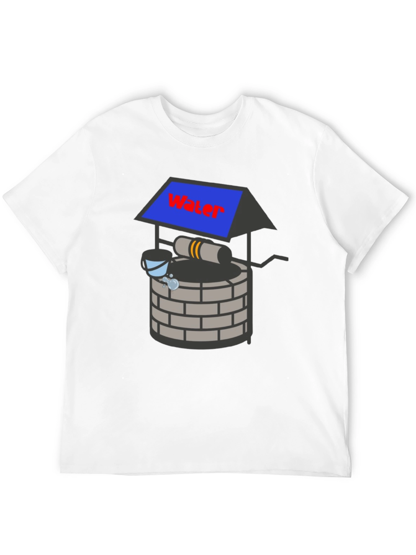 Black Water Well Graphic Tee - Black Cotton Blend view 12