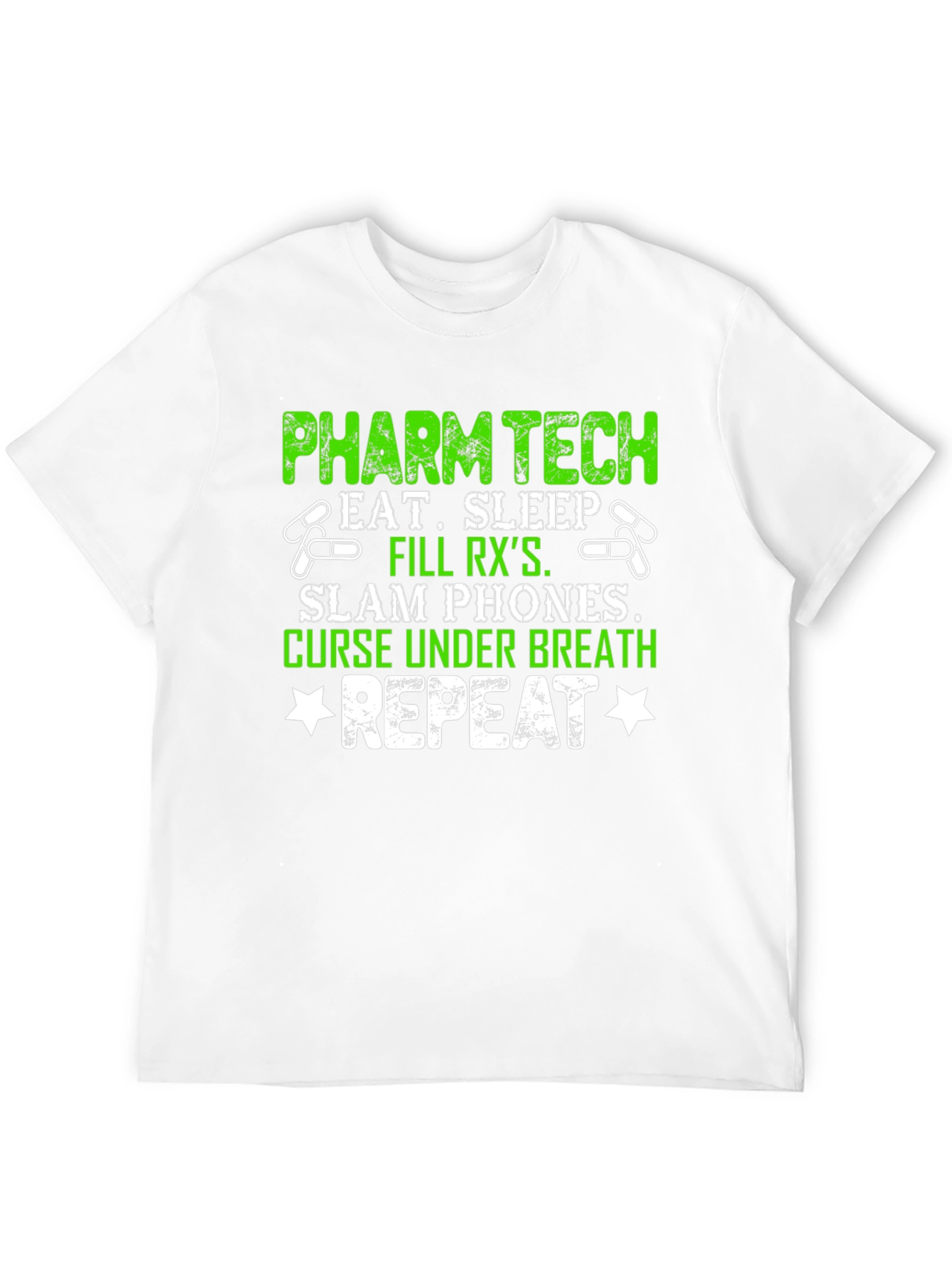 Black Pharm Tech Eat Sleep T-Shirt view 12