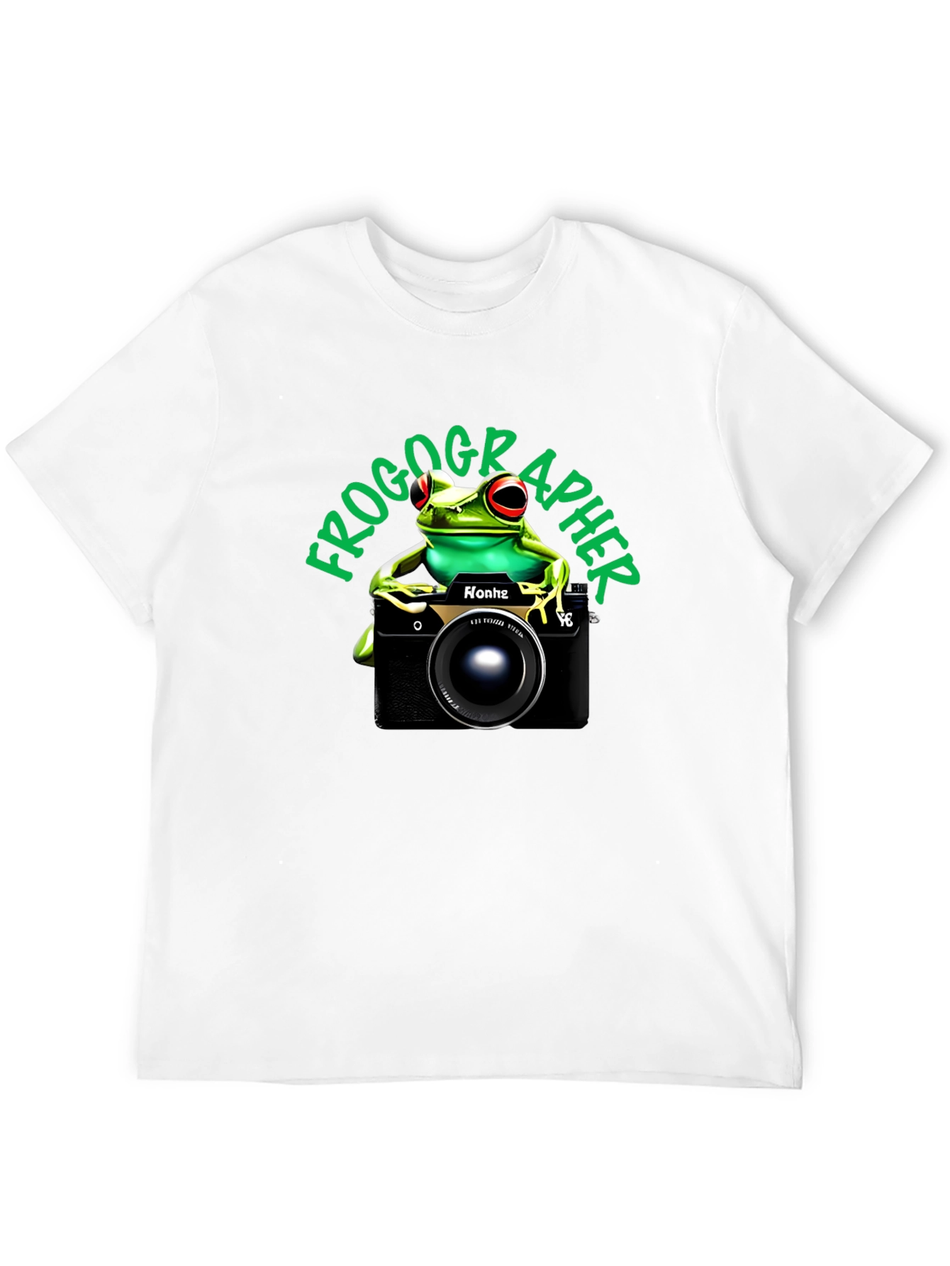 Black Frogographer T-Shirt: Cute Frog Camera Graphic Tee view 12