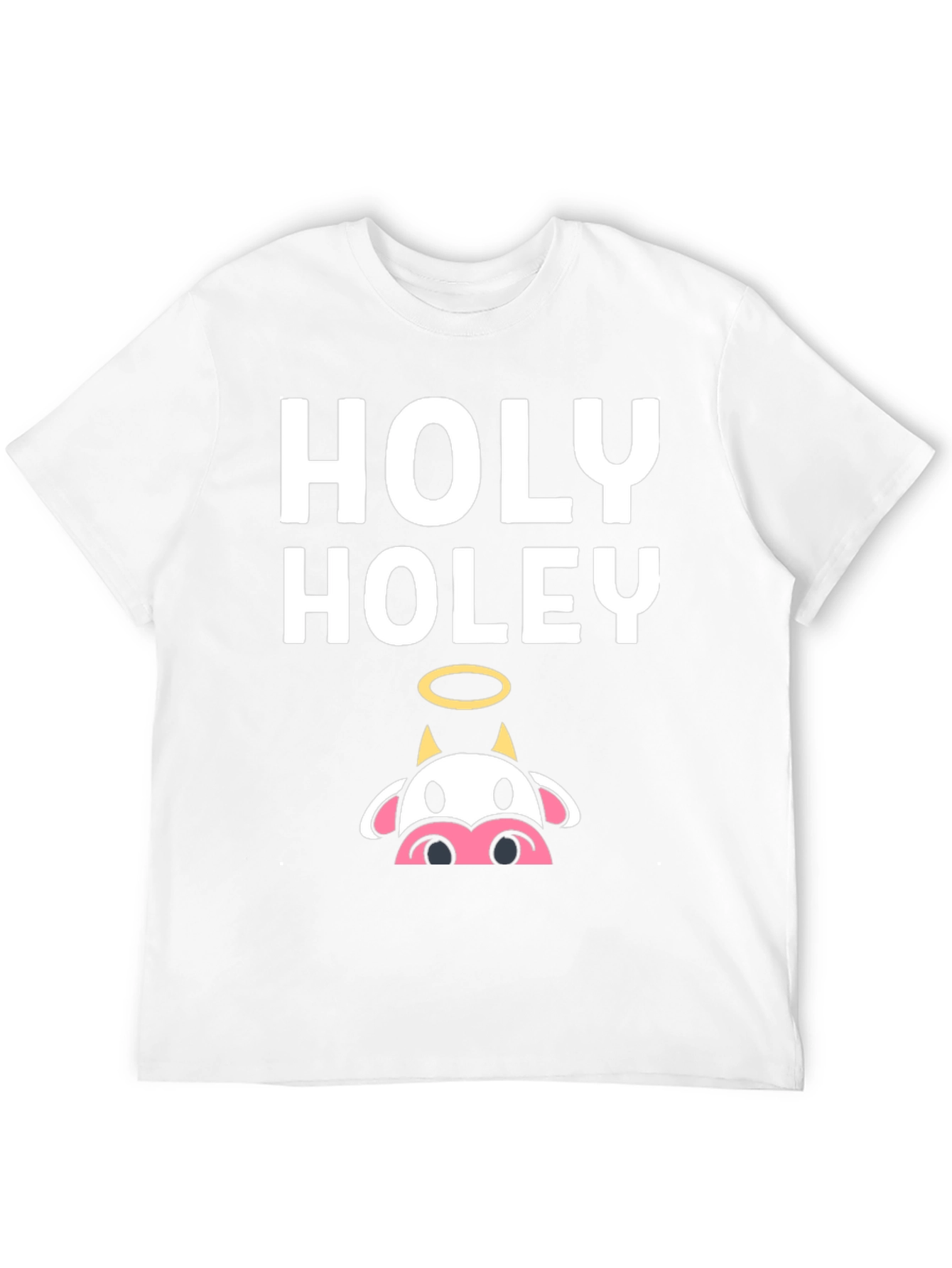 Black Holy Holey Cow Graphic Tee - Black Casual T-Shirt view 12