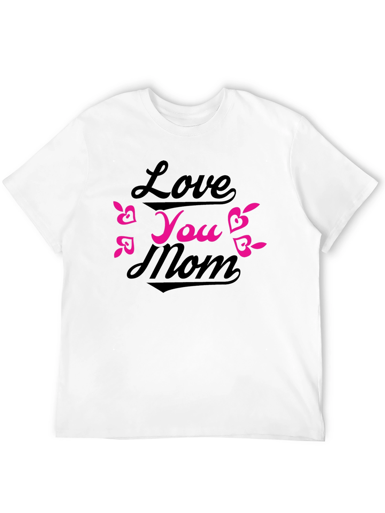 Black Love You Mom Black T-Shirt view 12