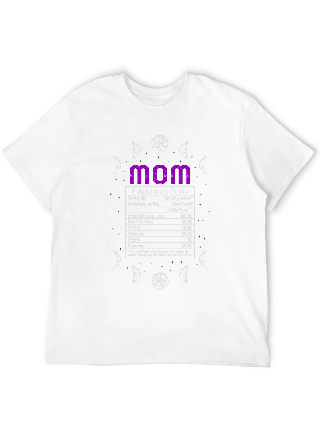 Black Mom Nutritional Facts Graphic Tee view 12